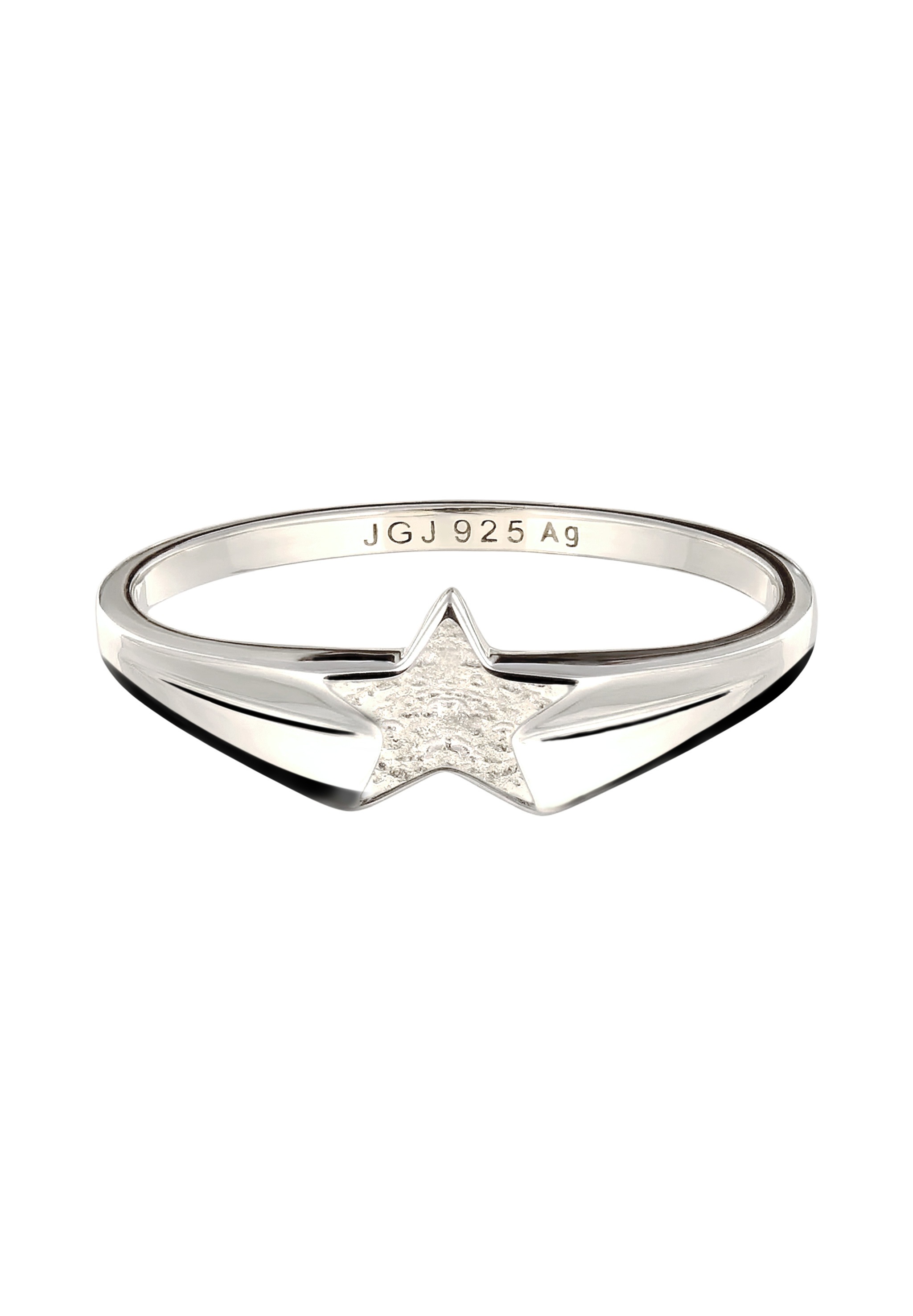 Kuzzoi Siegelring »Ring Siegeling Stern Stukturiert 925 Sterling Silber«