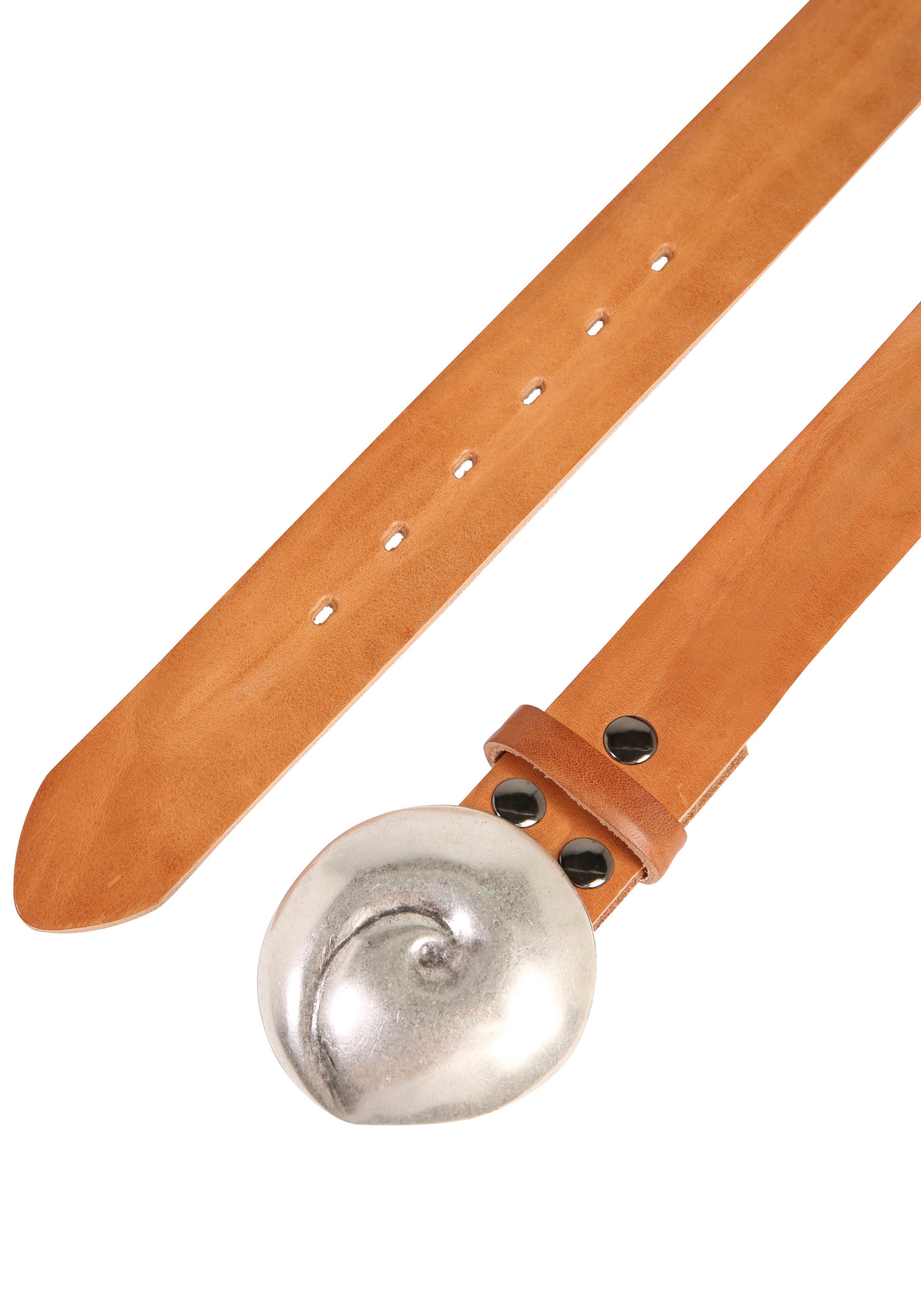 Rettungsring Gürtel Ledergürtel mit austauschbarer Schließe "Muschel Rund S günstig online kaufen