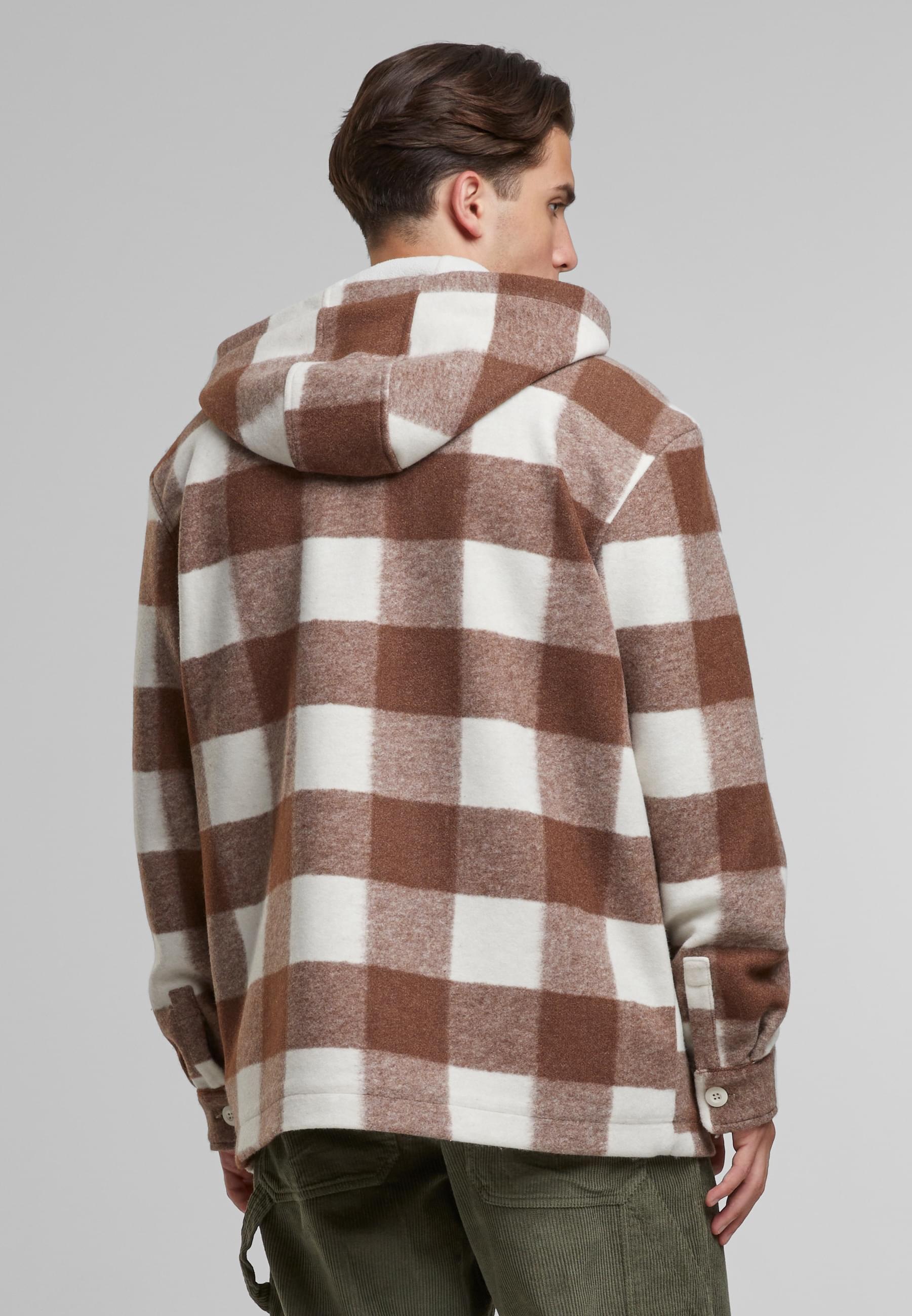 URBAN CLASSICS Allwetterjacke »Urban Classics Big Check Jacket With Hood«, (1 St.), mit Kapuze