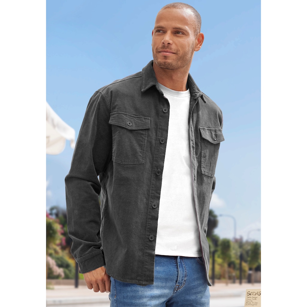 John Devin Hemdjacke »modernes Overshirt, Regularfit mit augesetzten Taschen«