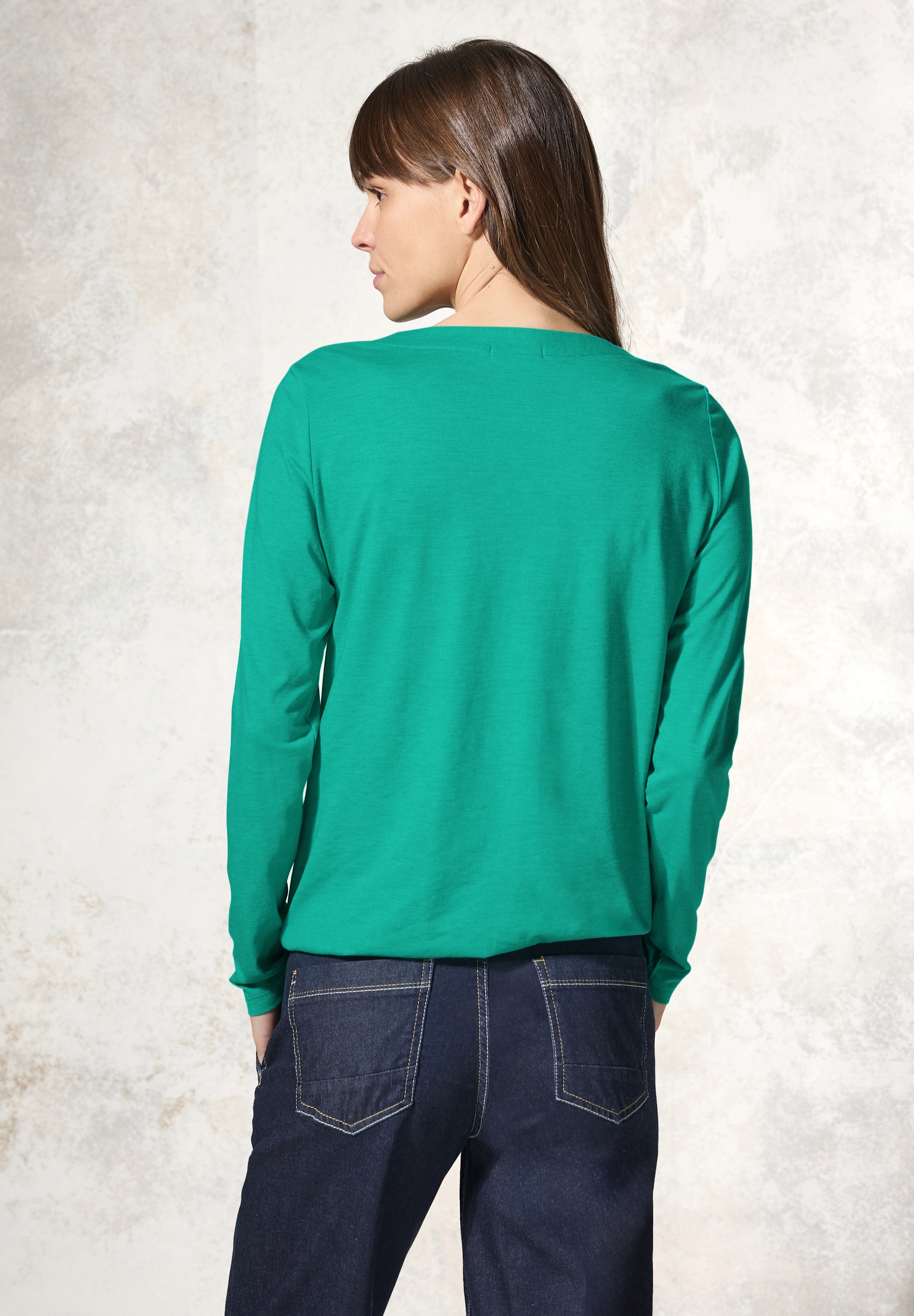 Cecil Langarmshirt, mit U-Boot-Ausschnitt