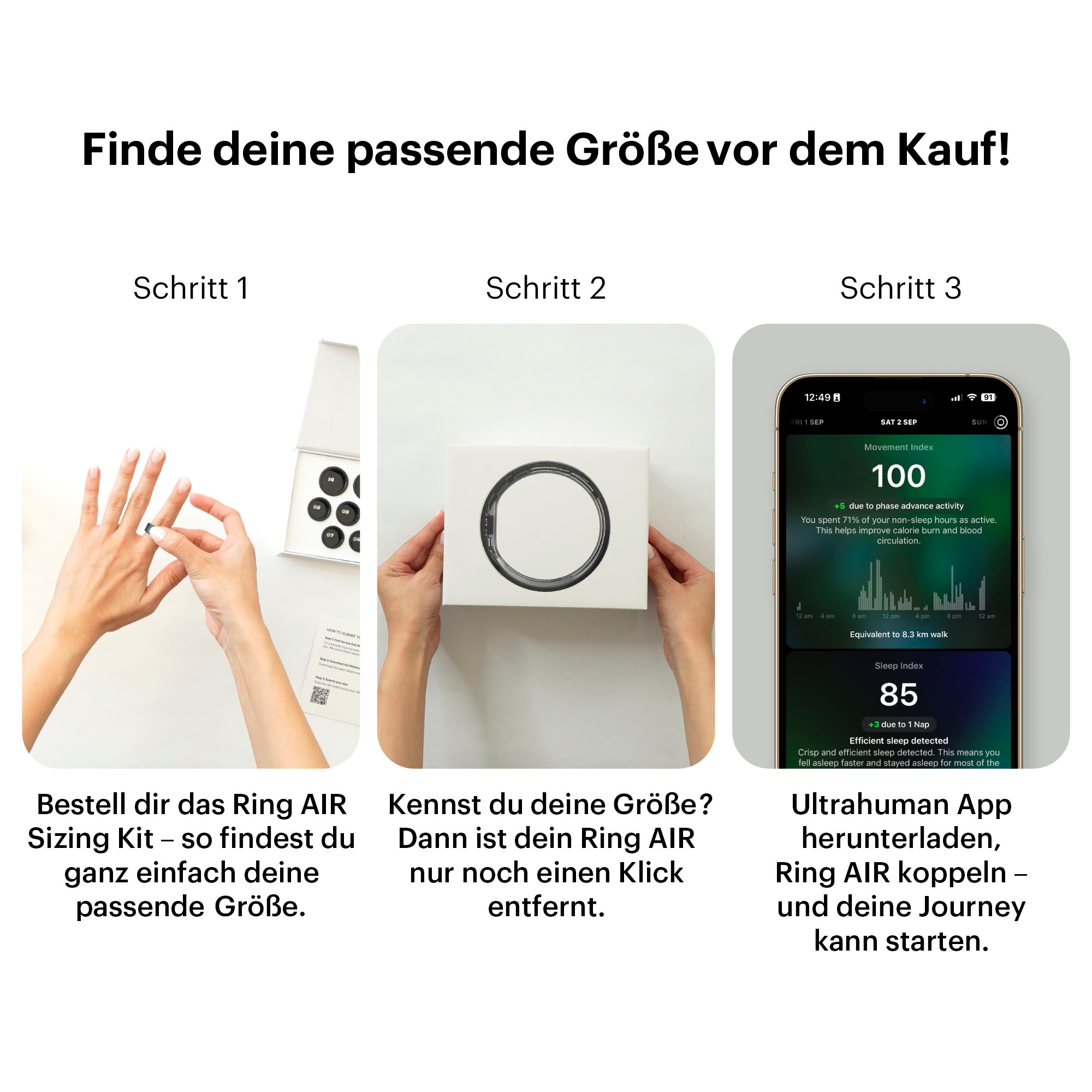 Ultrahuman Activity Tracker »Ring AIR - Größe 8«