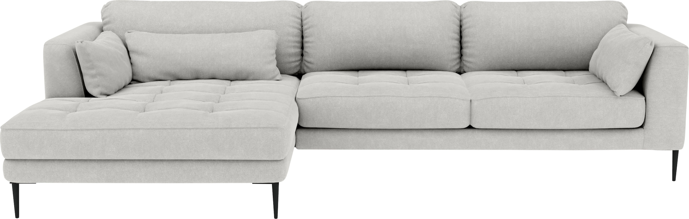 TRENDMANUFAKTUR Ecksofa »Luzi, wahlweise mit Schlaffunktion & Bettkasten. OTTOs Choice, L-Form«, Designsofa mit tollem Sitzkomfort, Metallfüße schwarz, Breite 280 cm