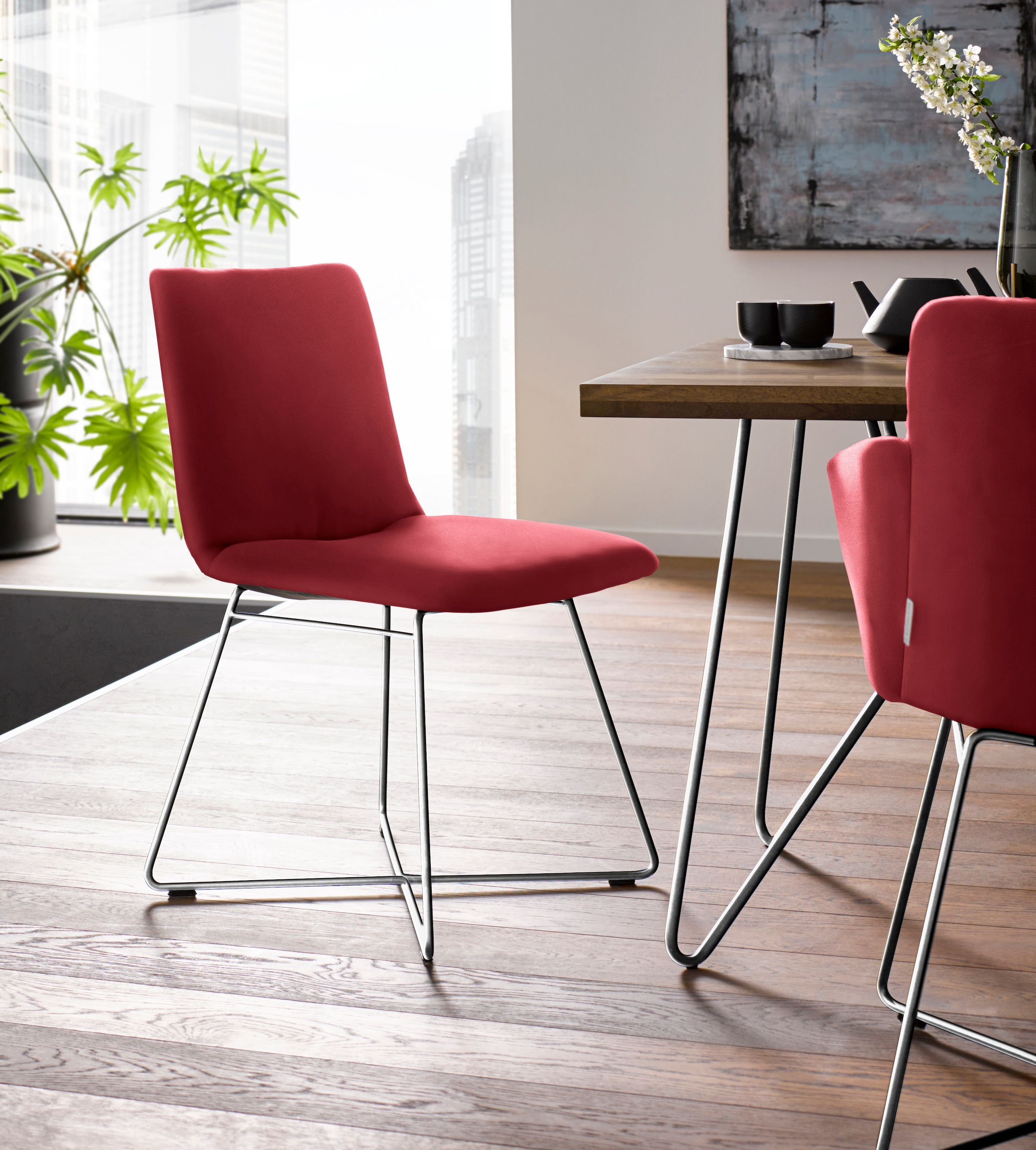 W.SCHILLIG Polsterstuhl "jakob" () mit Drahtrohrgestell in Chrom glänzend günstig online kaufen