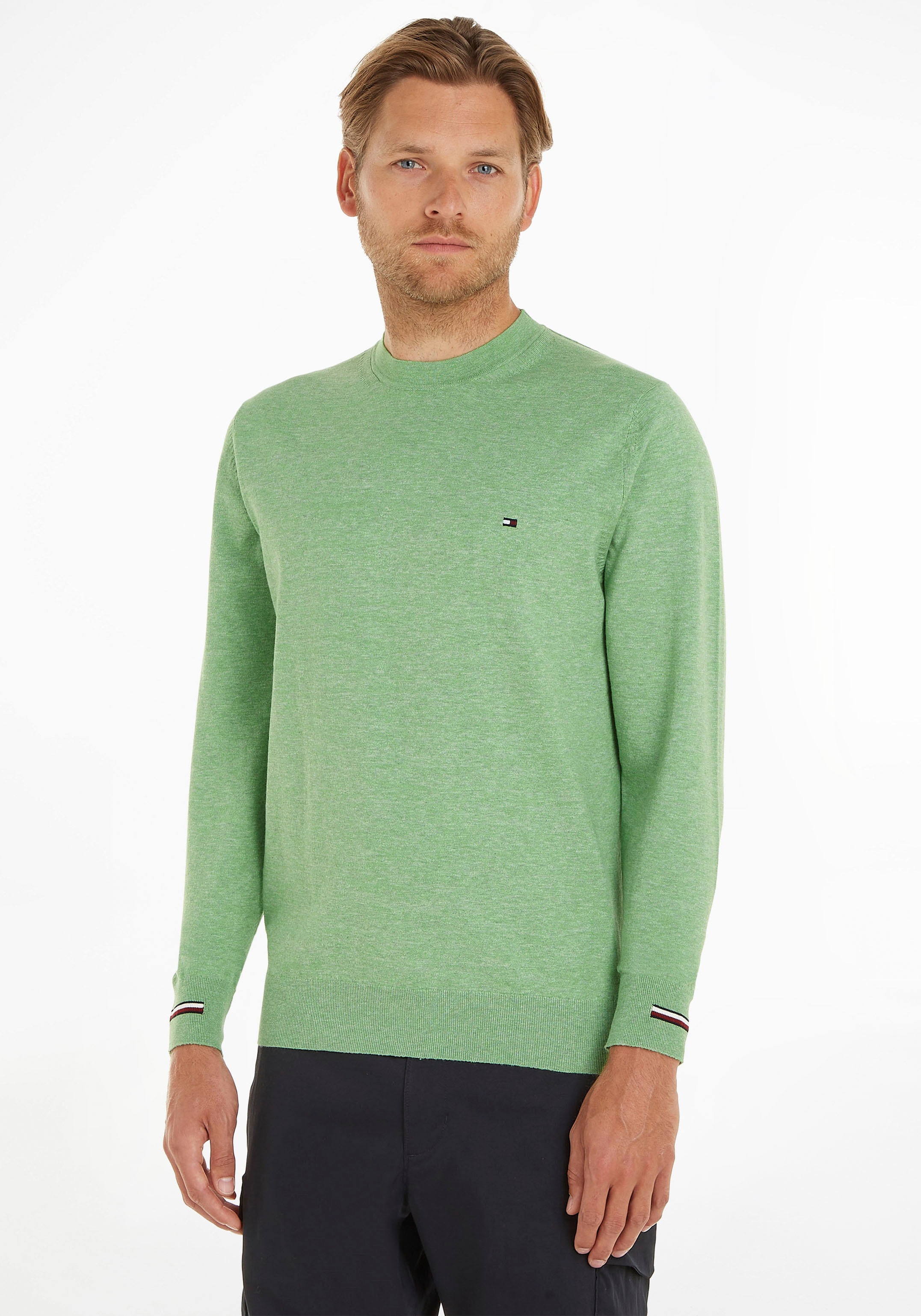 Tommy Hilfiger Rundhalspullover »MOULINE GS STRIPED CREW NECK«, mit Tommy Hilfiger... kaufen