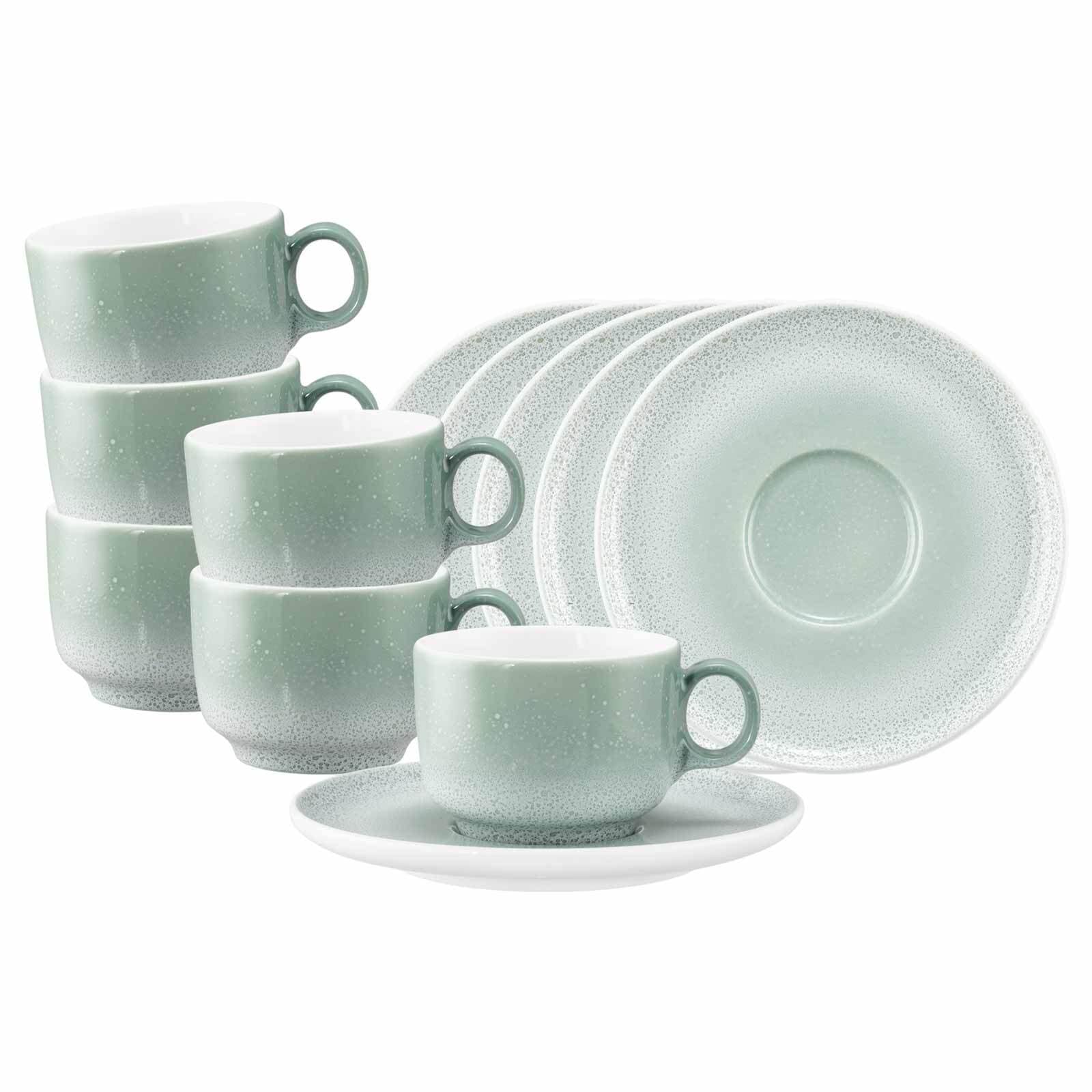 Seltmann Weiden Tasse »Kaffeetassen mit Untertassen Sento Home 210 ml 6er Set« Spülmaschinengeeignet, Mikrowellengeeignet, Ofenfest, Salamandergeeignet, Kühlschrankgeeignet, Gefrierschrankgeeignet
