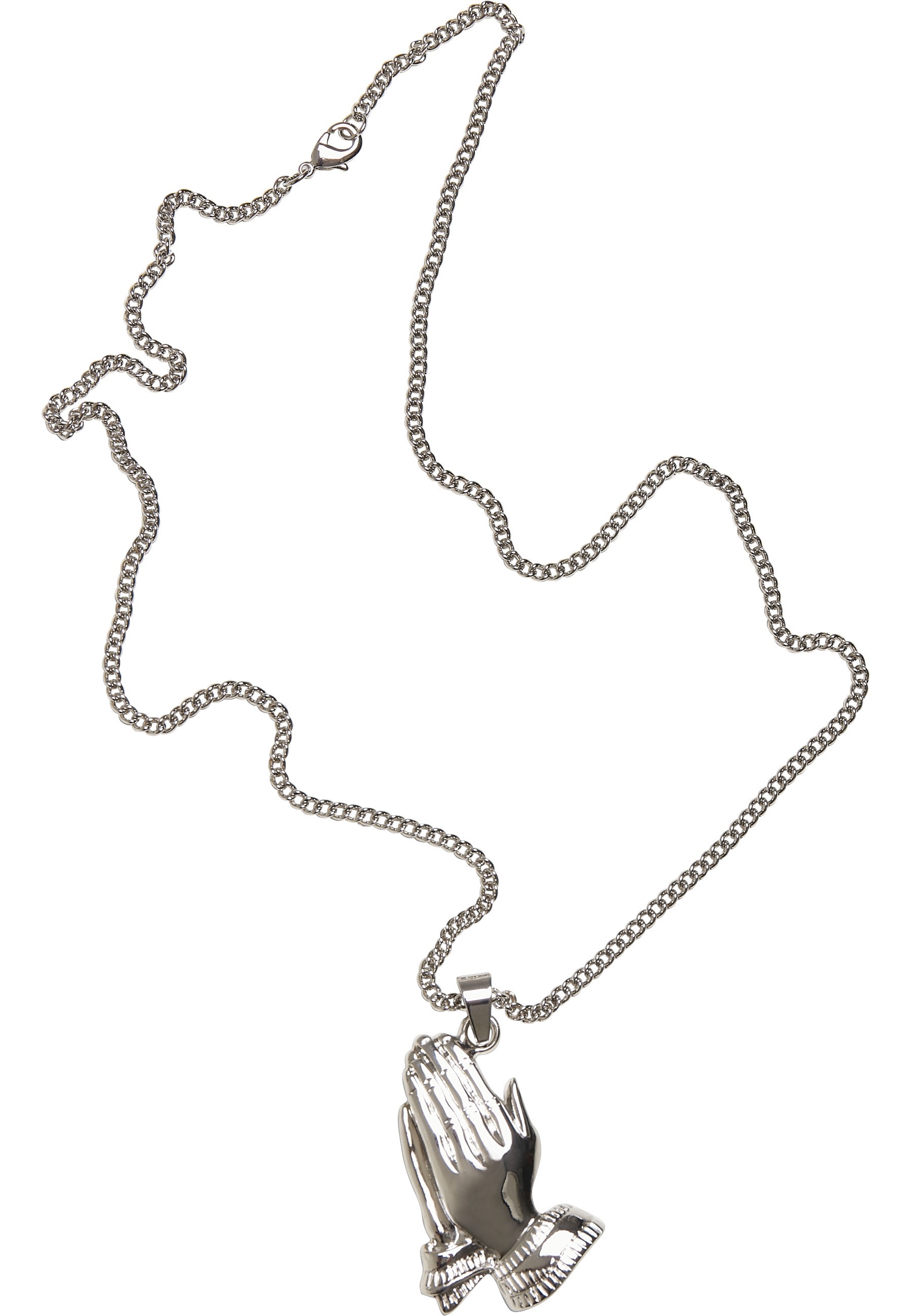 URBAN CLASSICS Edelstahlkette »Urban Classics Unisex Pray Hands Necklace«