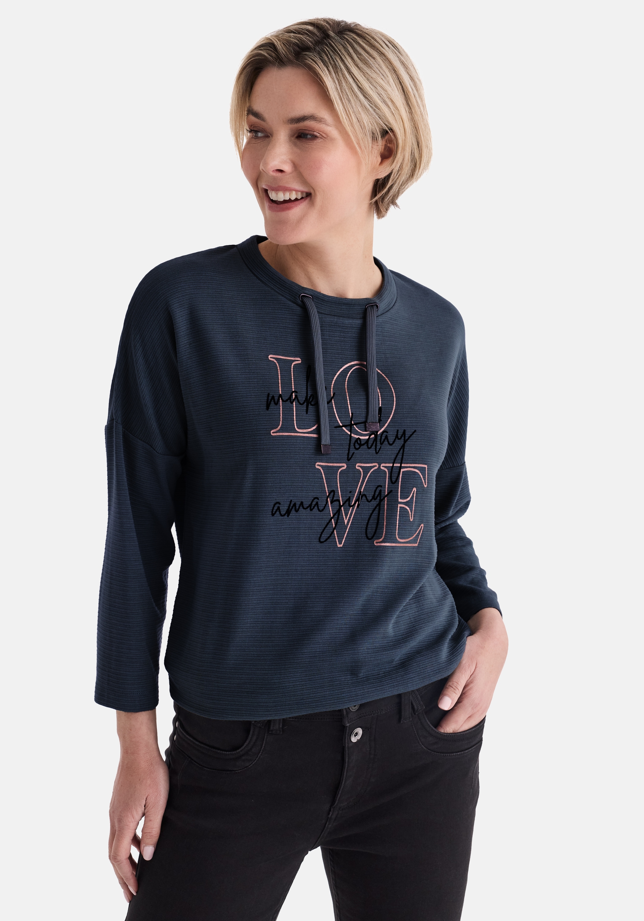 STOOKER WOMEN Sweatshirt »STCLEA Sweatshirt 3/4-Arm«, Regular Fit Sweatshirt für Damen
