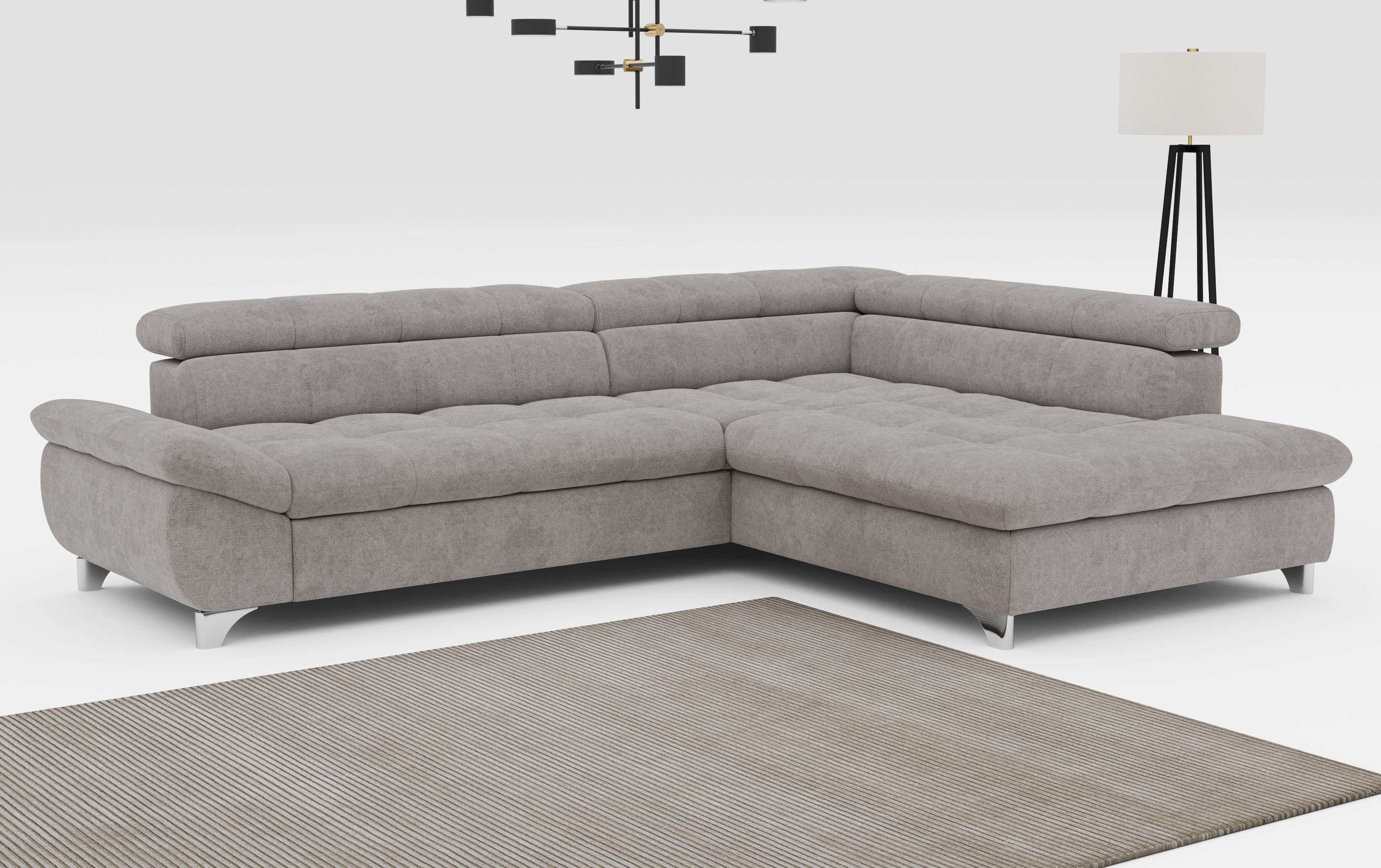 COTTA Ecksofa "Gemini L-Form, B: 312 cm" mit Kopfteilverstellung, optional Schlaffunktion