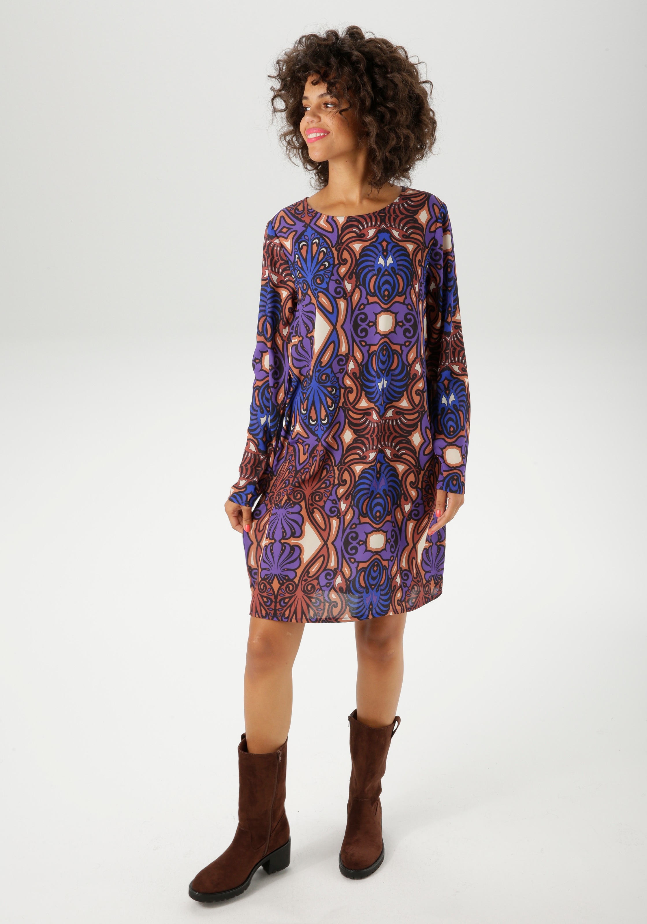 Aniston CASUAL Minikleid, mit großflächigem Ornament-Druck - NEUE KOLLEKTIO günstig online kaufen