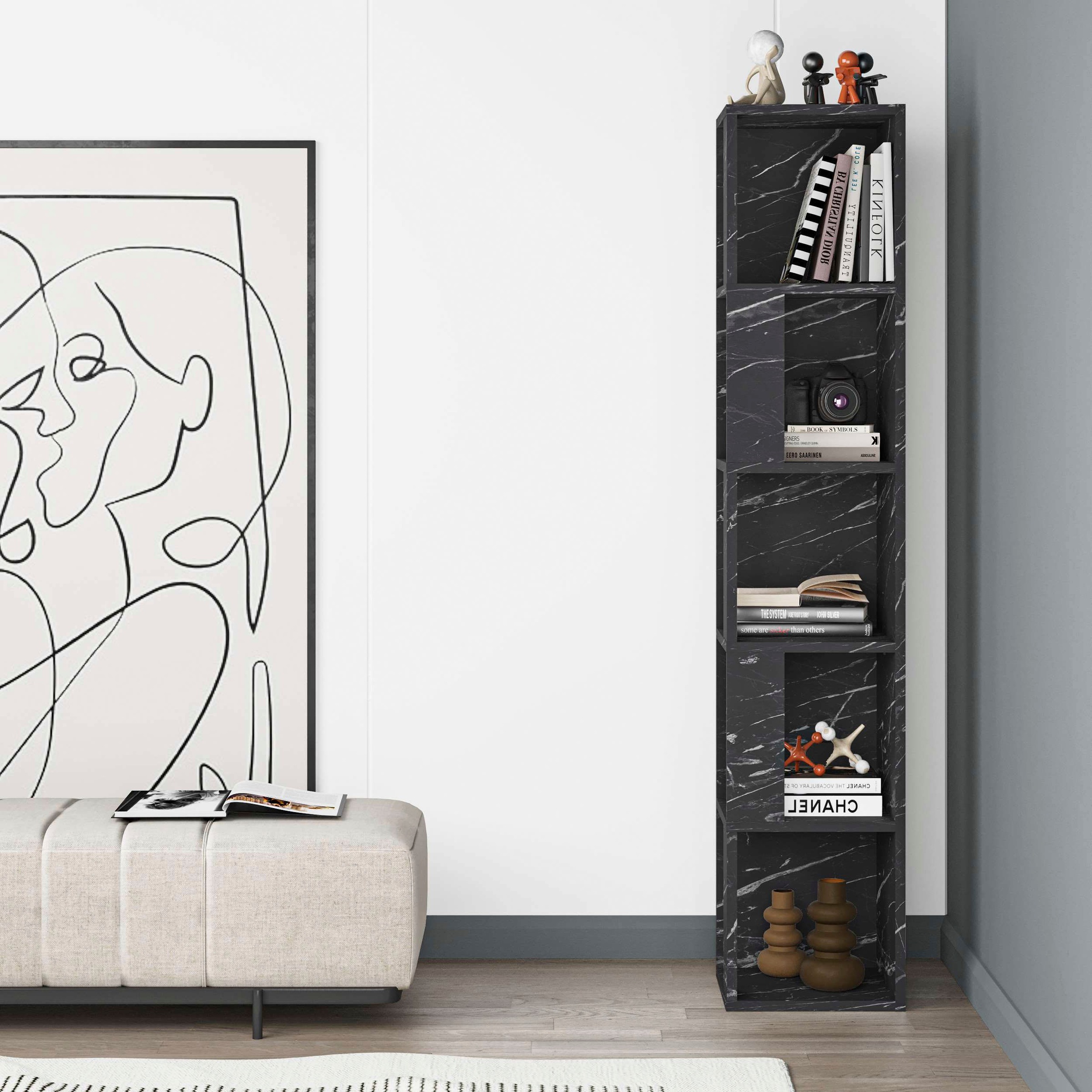 Decortie Bücherregal »Piano Bücherregal«, (Packung), Leichte Montage, Lagerung, Platzsparend