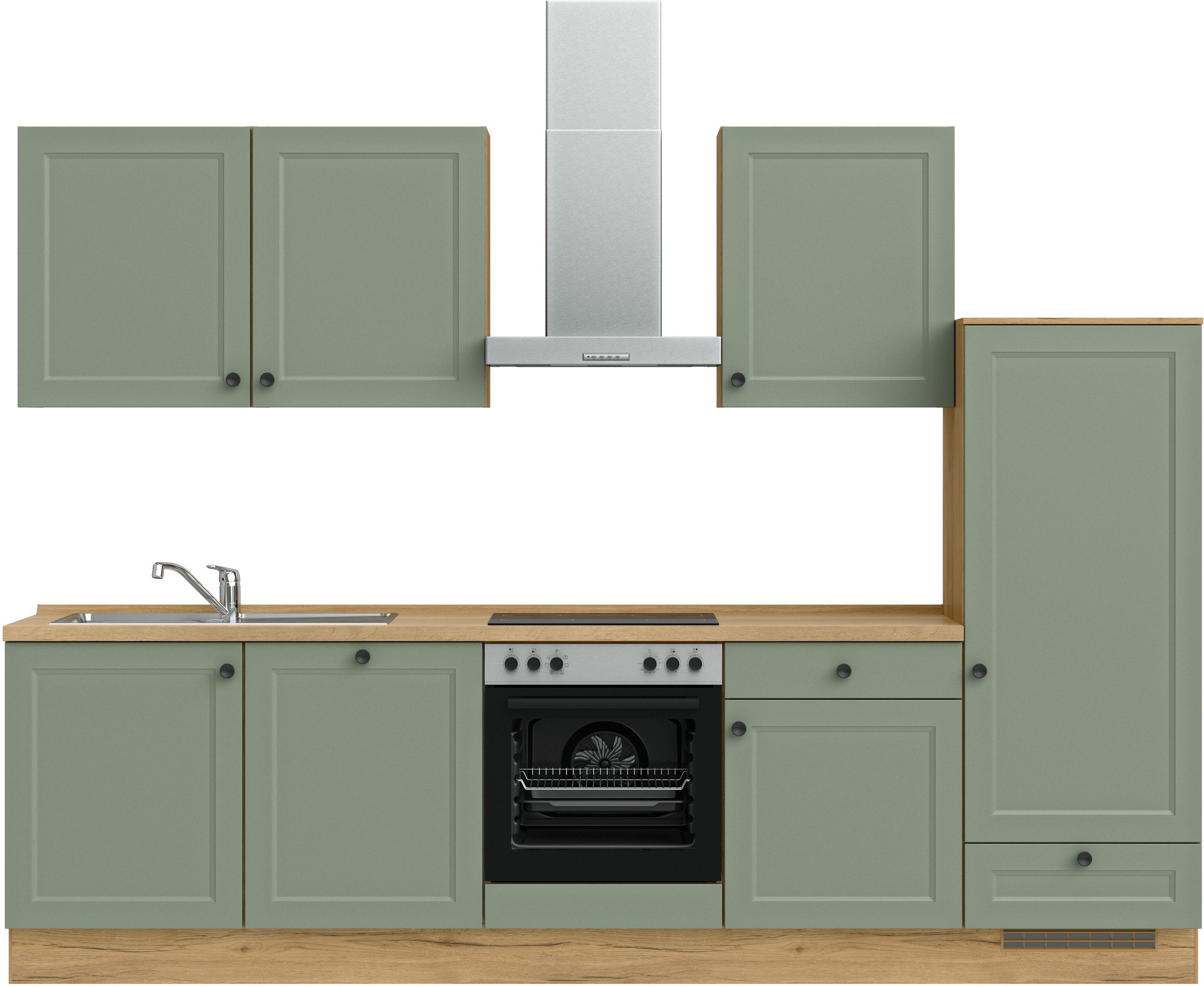 nobilia® Küchenzeile »"Cascada I"«, vormontiert, Ausrichtung wählbar, Breite 300 cm, wahlw. mit E-Geräten