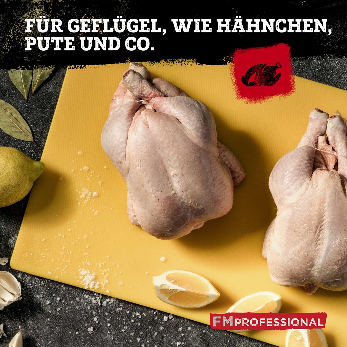 FMprofessional Schneidebrett »extra großes Brett aus Kunststoff« Profi Gastro Schneidebretter – spülmaschinenfest, ca. 45 x 30 cm