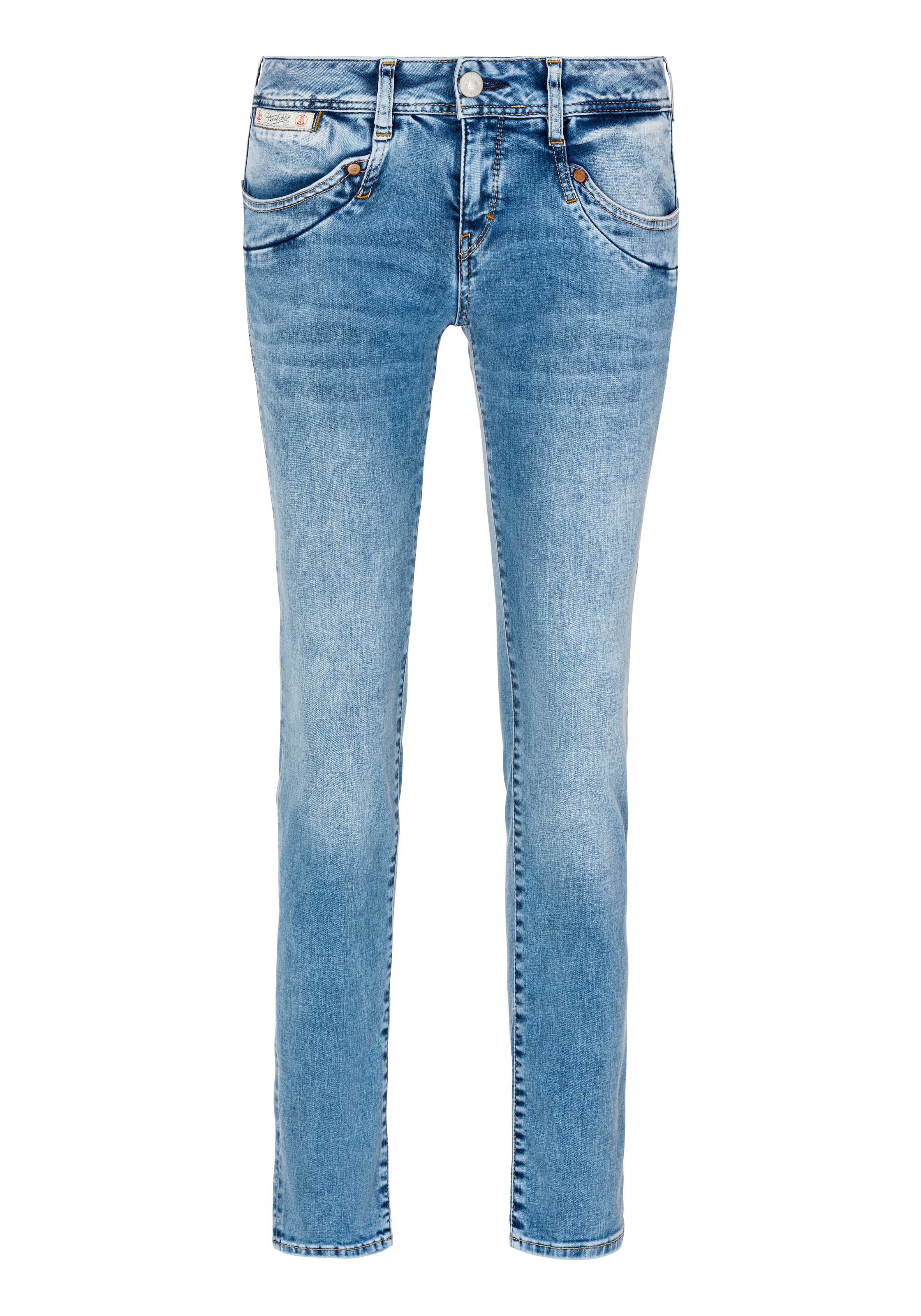 Herrlicher Slim-fit-Jeans "Piper Slim Reused Denim", mit Zierknöpfen an den günstig online kaufen