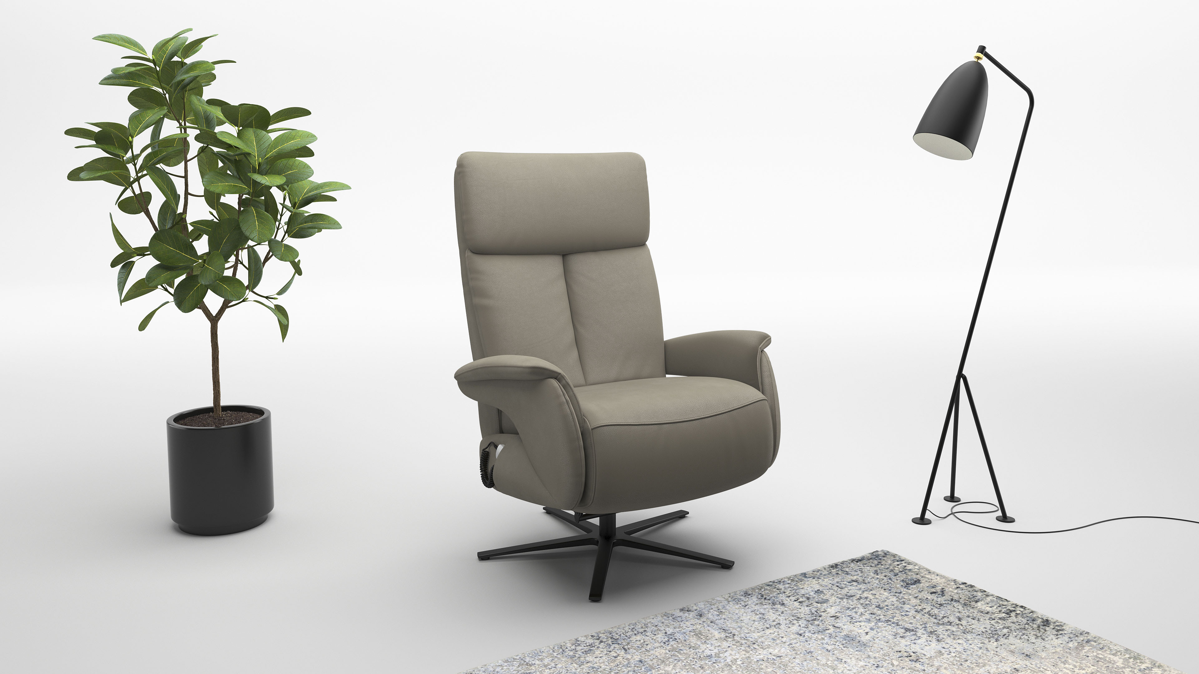 sit&more TV-Sessel "Triple Seven Xtra large, bis 200kg belastbar, mit Herz-Waage Funktion" inkl. Kopfteil- & Drehfunktion, wahlweise mit Akku und Aufstehhilfe