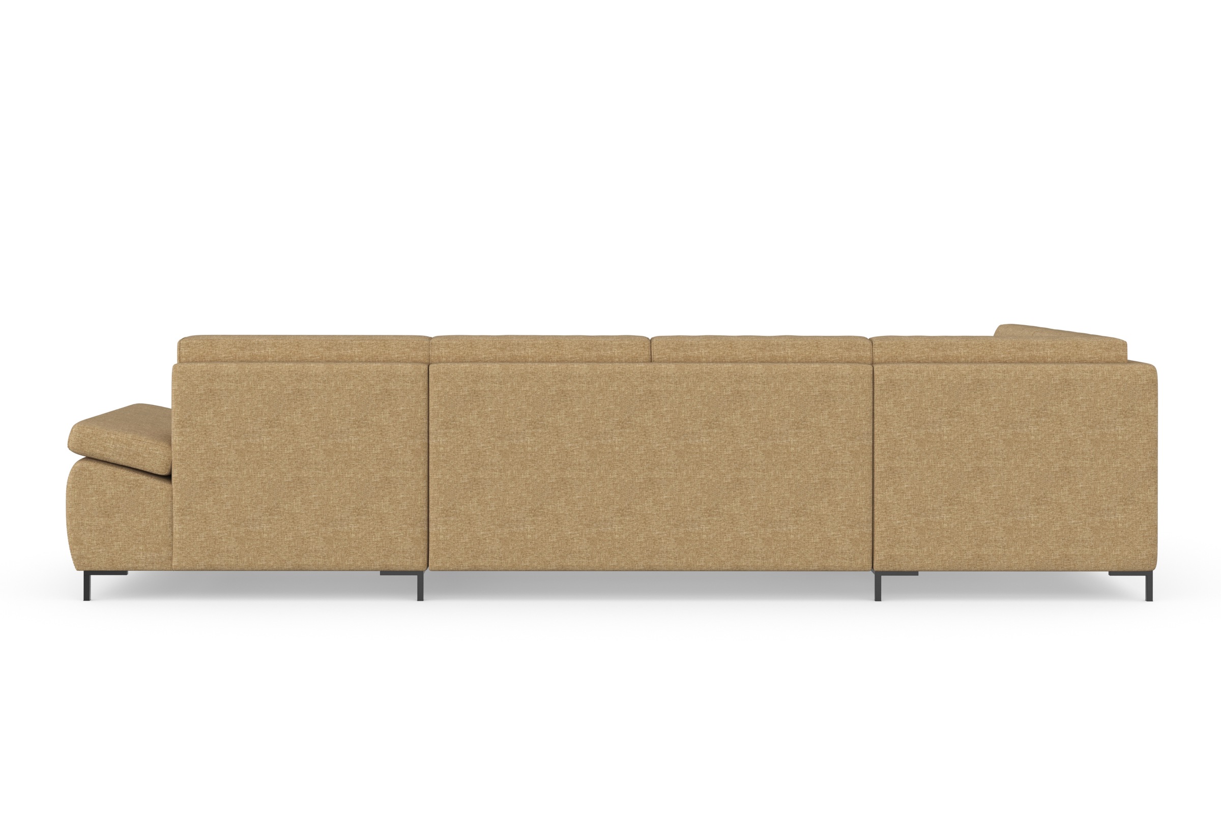 DOMO collection Wohnlandschaft »Capelo, komfortabel, klare Linien zeichnen dieses Design aus, U-Form«, mit Armteilverstellung, wahlweise mit Bettfunktion, Federkern