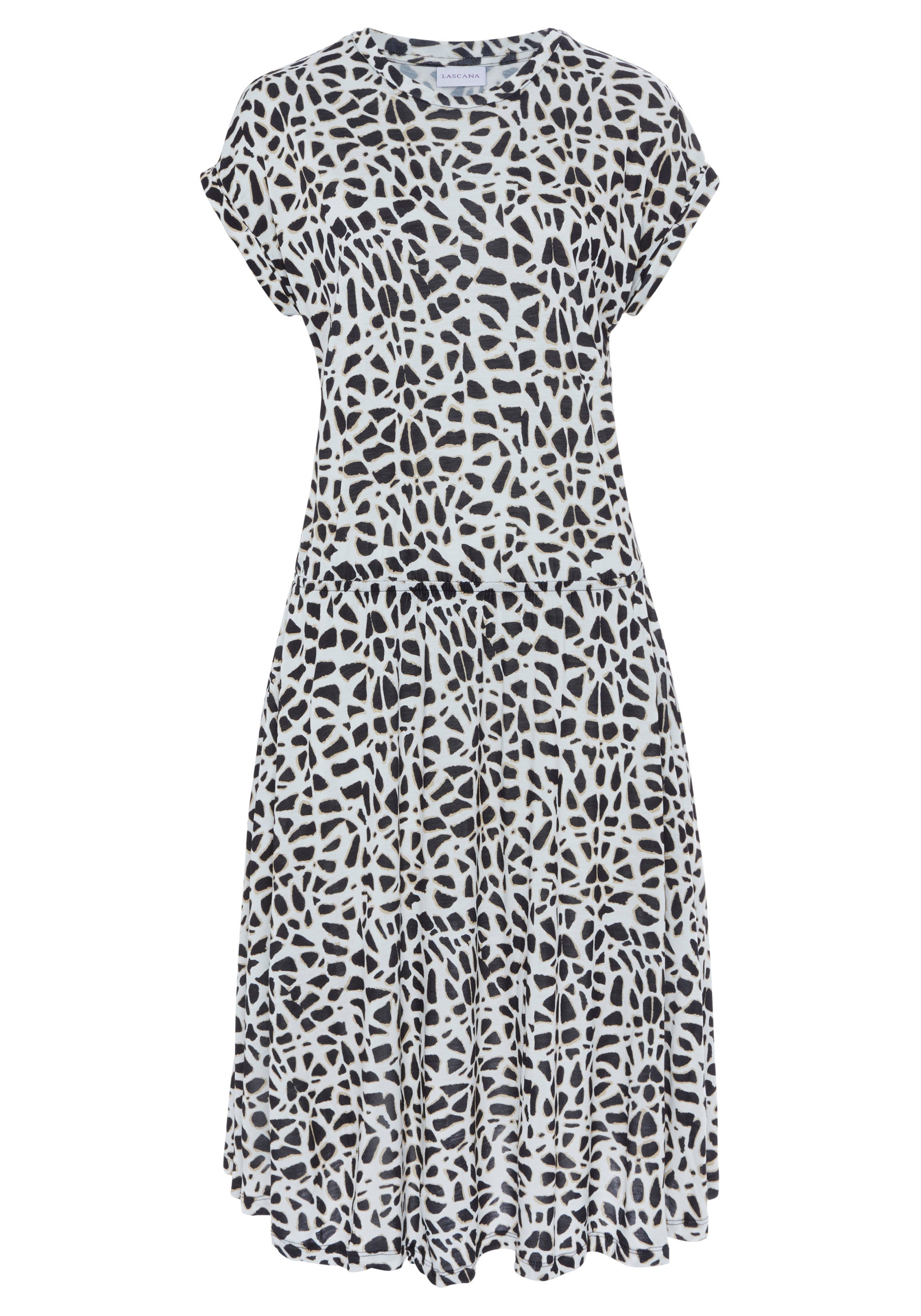 LASCANA Jerseykleid, mit Animalprint, kurzärmliges Sommerkleid, casual-chic günstig online kaufen