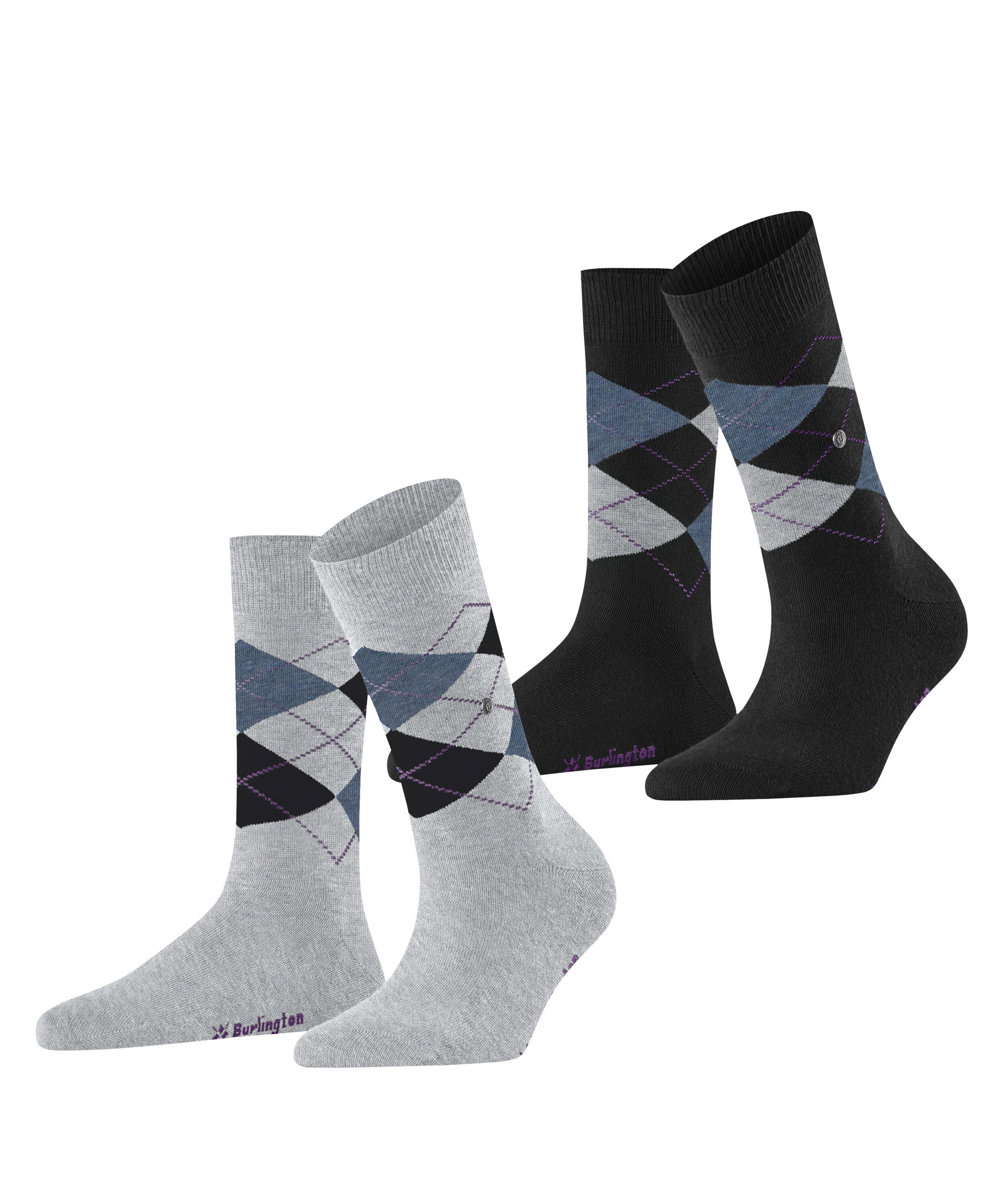 Burlington Socken "Everyday Argyle 2er-Pack" 2er Pack, atmungsaktiv günstig online kaufen