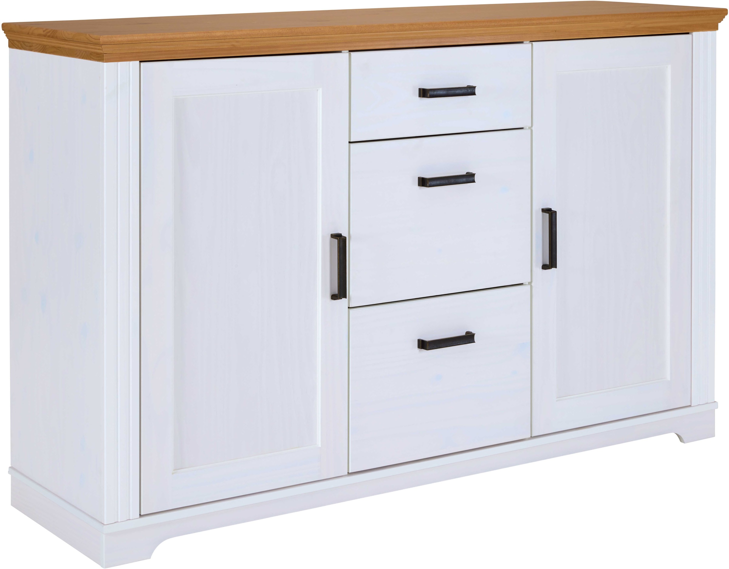 Inter Link Sideboard »Maluno« 1 Stk. tlg. Kiefer Massiv, Soft-Close, Stauraum, BxTxH: ca. 166,4 x 48,3 x 104 cm