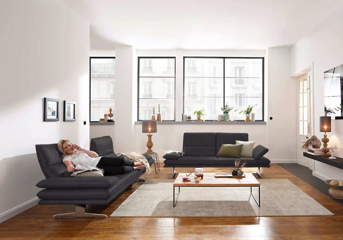 W.SCHILLIG 2,5-Sitzer »broadway Designsofa mit hohem Sitzkomfort«, Sitztiefenverstellung, Kopfteil- & Seitenteilverstellung, Breite 236cm
