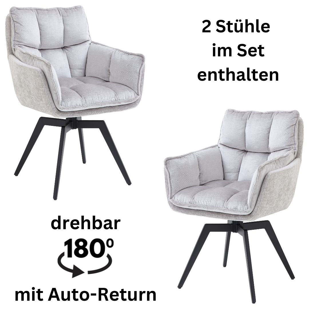 Stolkom Armlehnstuhl "Alani" (Set) 2 Stk. Microfaser  Samt 180 grad drehbar günstig online kaufen