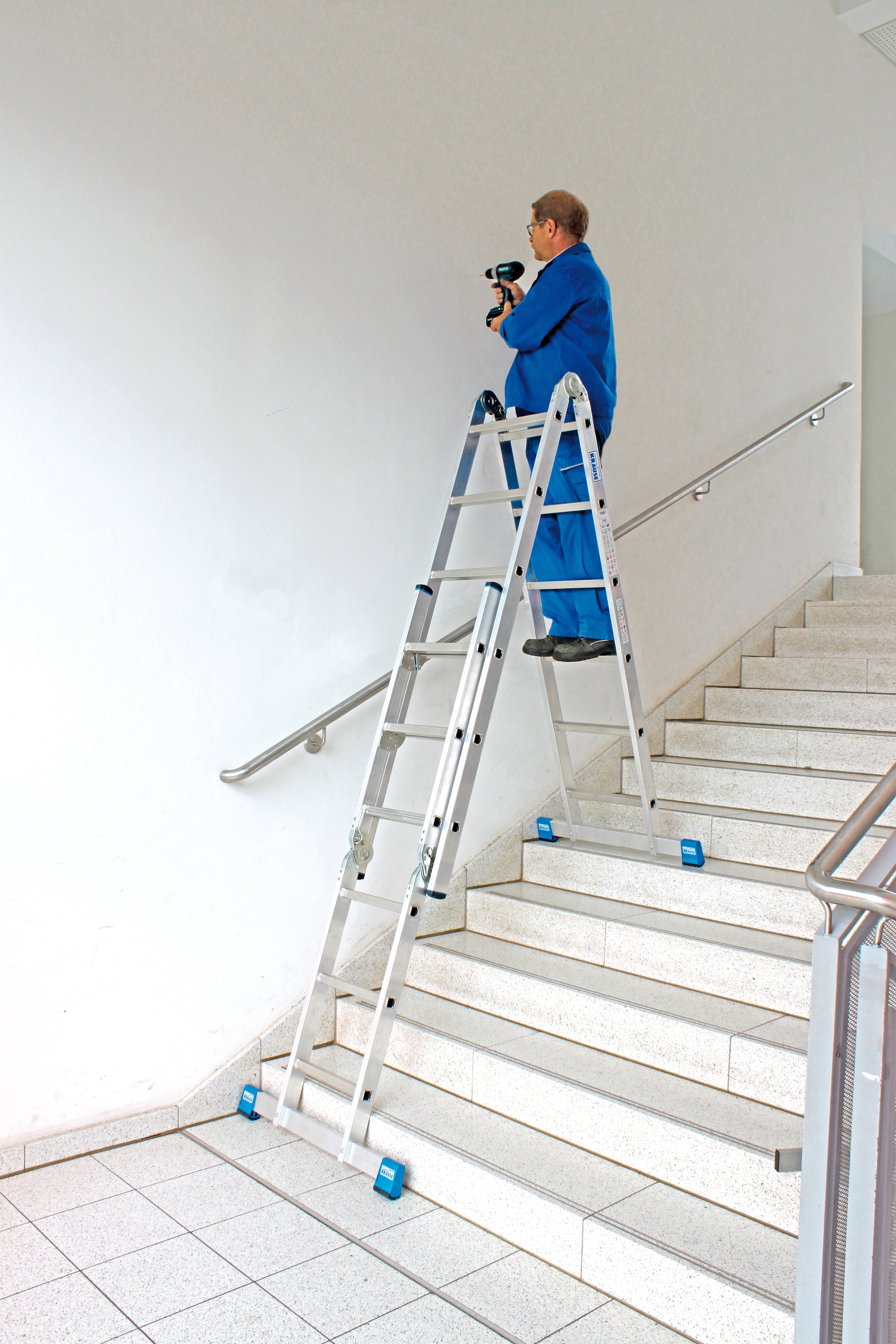 KRAUSE Gelenkleiter »Stabilo«, Combileiter mit 2x3 und 2x6 Sprossen