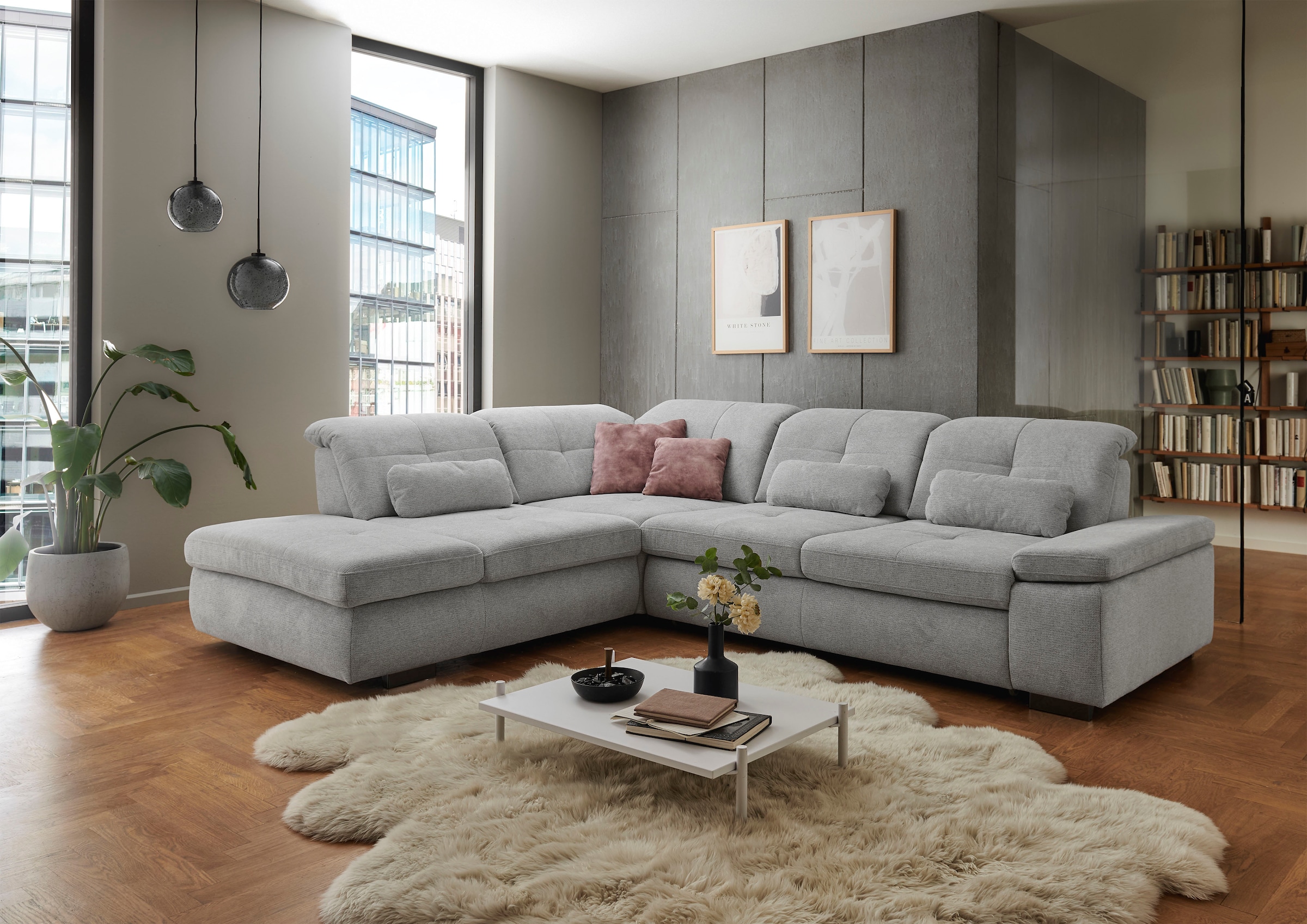 Die PlanBar Ecksofa »MP-IN16012 L-Form Kaltschaum-Polsterung«, inkl. Sitztiefenverstellung, optional mit Funktionen