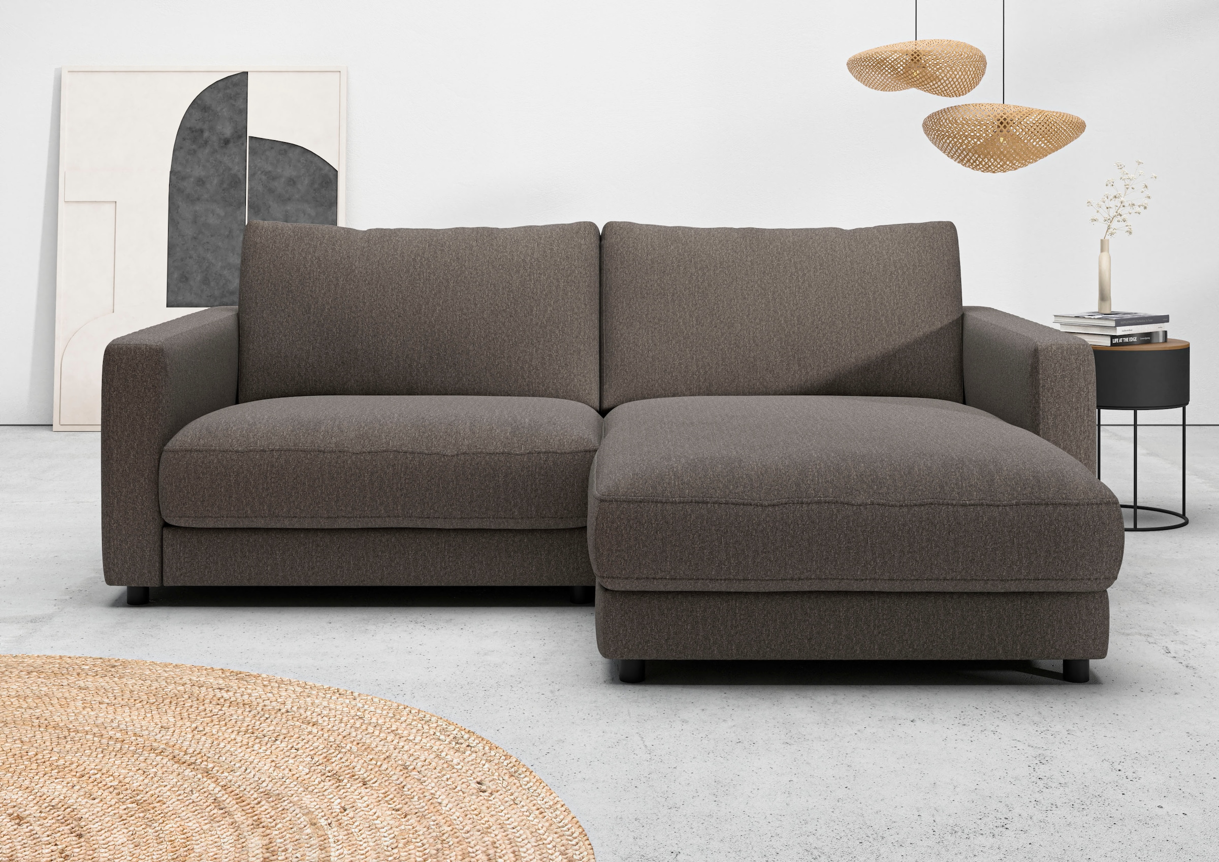 Home affaire Ecksofa "Ecksofa Jiro, L-Form, große Sitztiefe, Breite 226 cm" günstig online kaufen