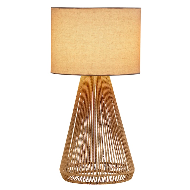 LeGer Home by Lena Gercke Tischleuchte »Zuri«, 1 flammig-flammig, Tischlampe  mit Sisalschnur, Leinenschirm / Stoff - beige | Im Sale