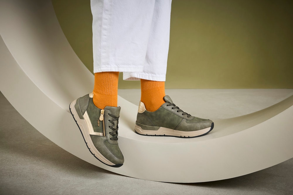 Rieker Sneaker, Freizeitschuh, Schnürschuh, Halbschuh mit modischen Akzenten
