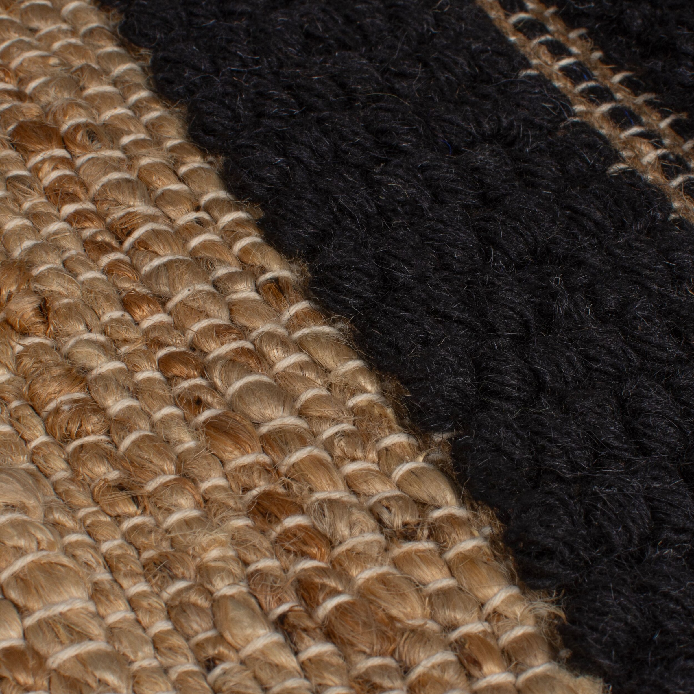 FLAIR RUGS Teppich »MEDINA BLOCKS«, rechteckig, 22 mm Höhe, Jute/-und Wollmischung