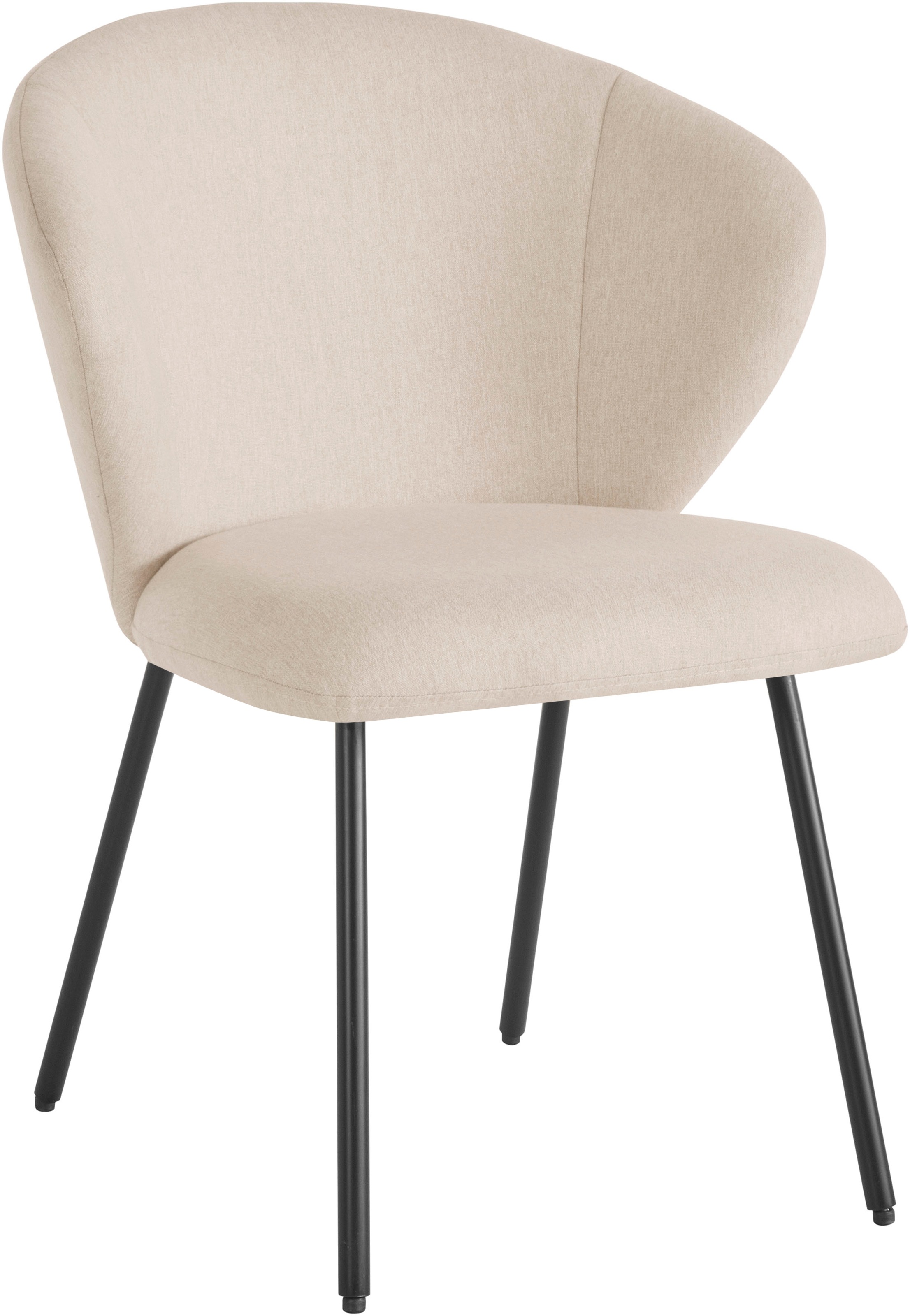 LeGer Home by Lena Gercke Esszimmerstuhl "Galilea" (Set) 2 Stk.mit elegantem Strukturstoffbezug und stabilem Metallfuß