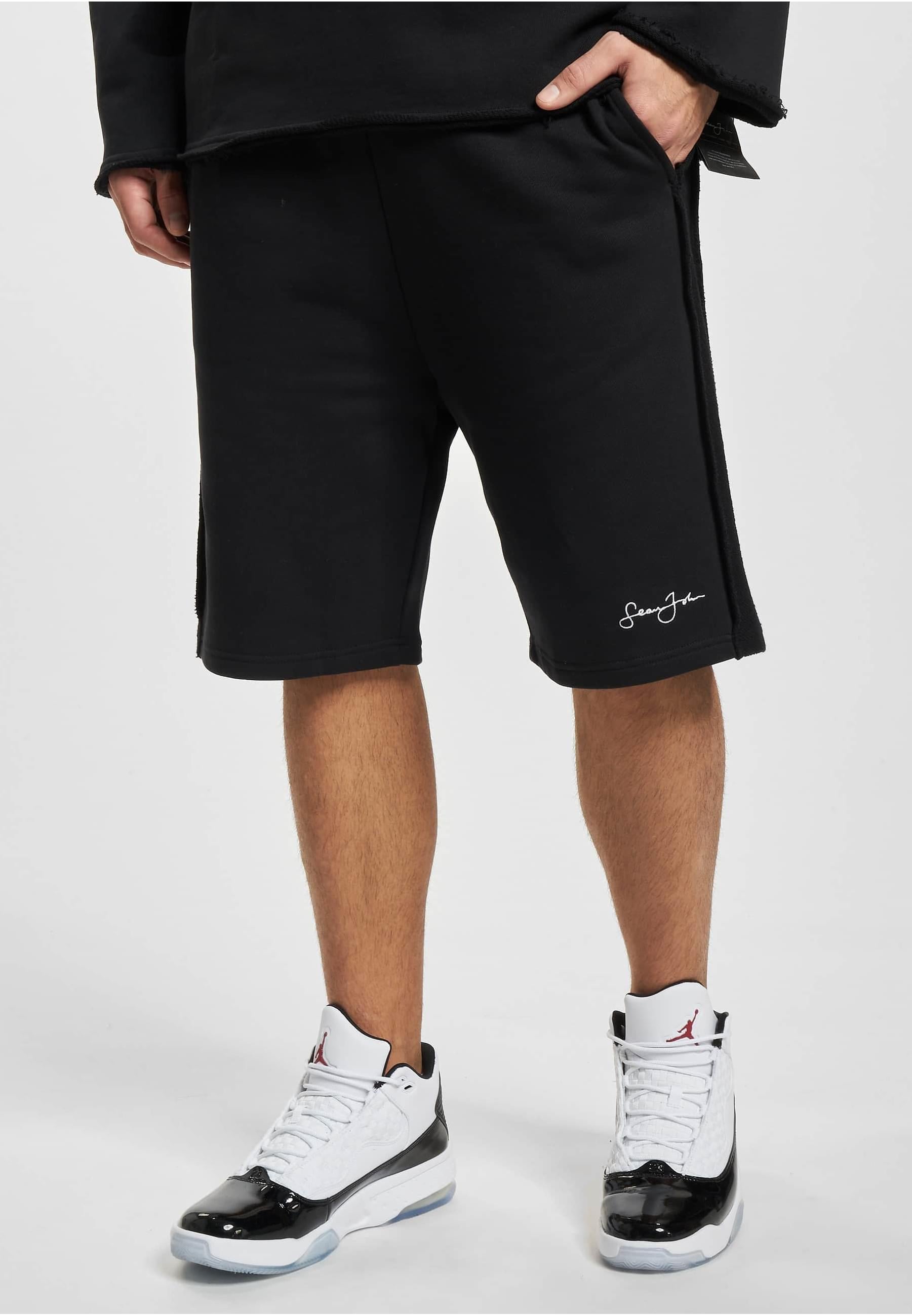 Stoffhose »Sean John Herren JM231-002-02 SJ Script Logo Terry Shorts«, (1 tlg.)