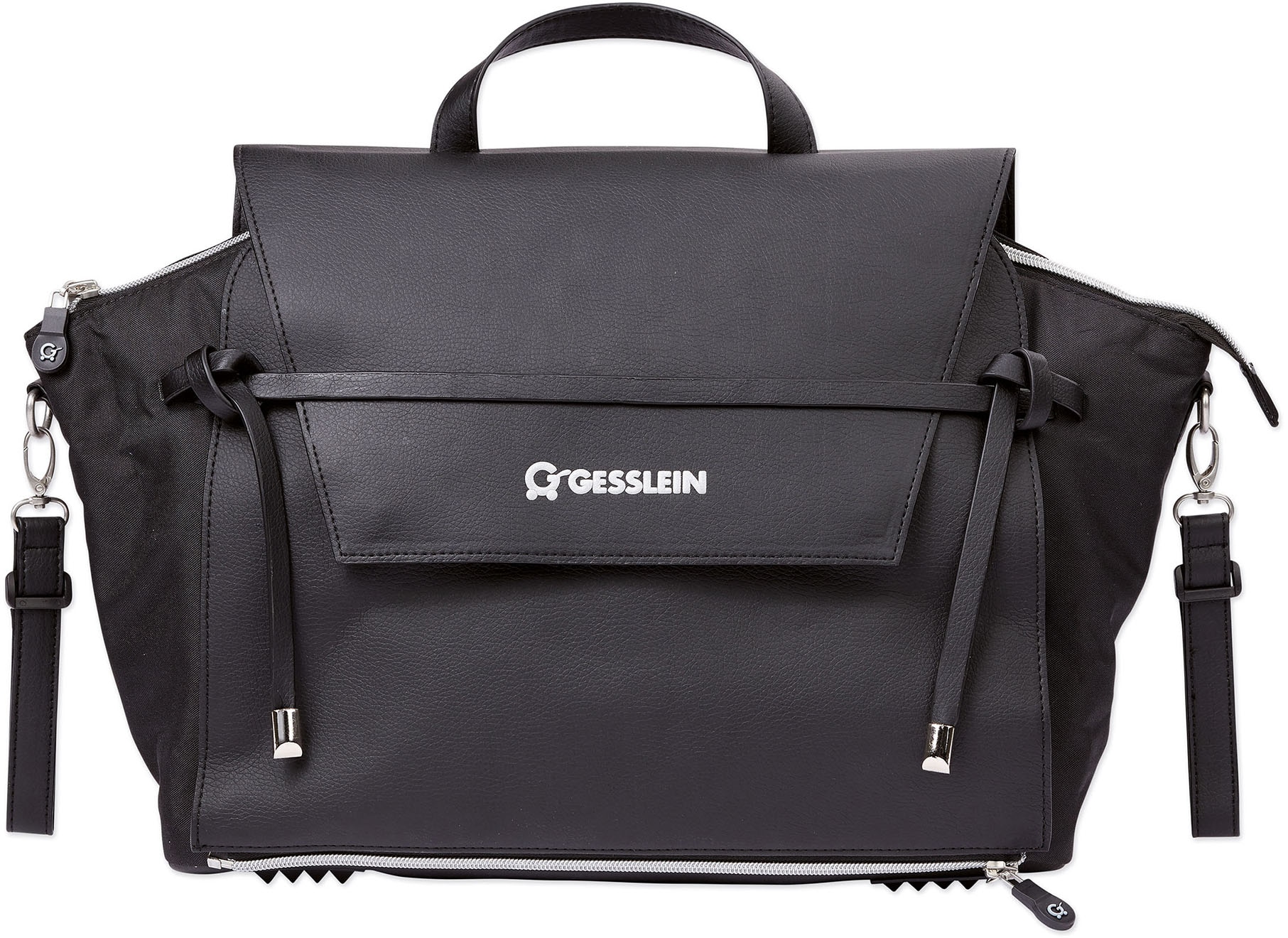 Gesslein Wickeltasche »N°4, schwarz«, mit Wickelauflage und Flaschenhalter, Made in Germany