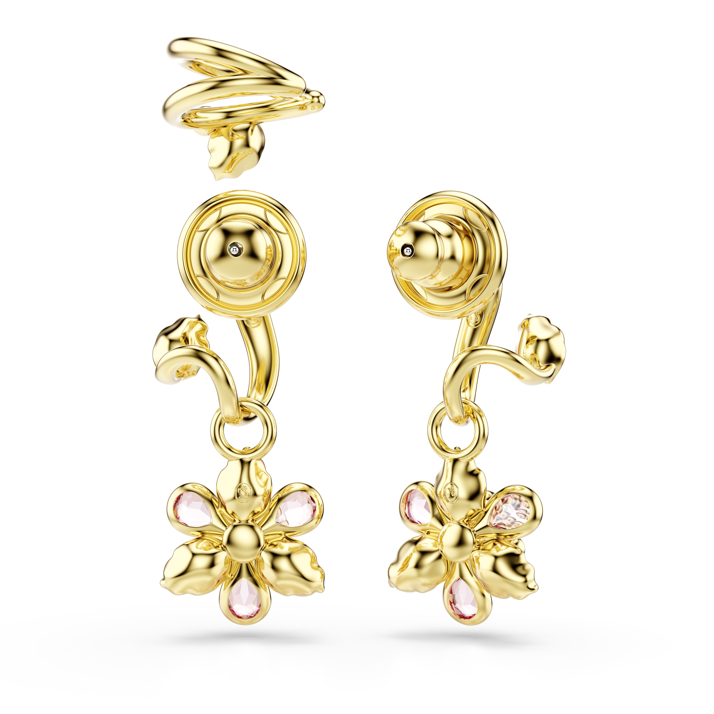 Swarovski Paar Ohrstecker mit Ohrklemme »Schmuck Geschenk Idyllia Ohrringe«, (Set, 3 tlg.), mit Swarovski® Kristall