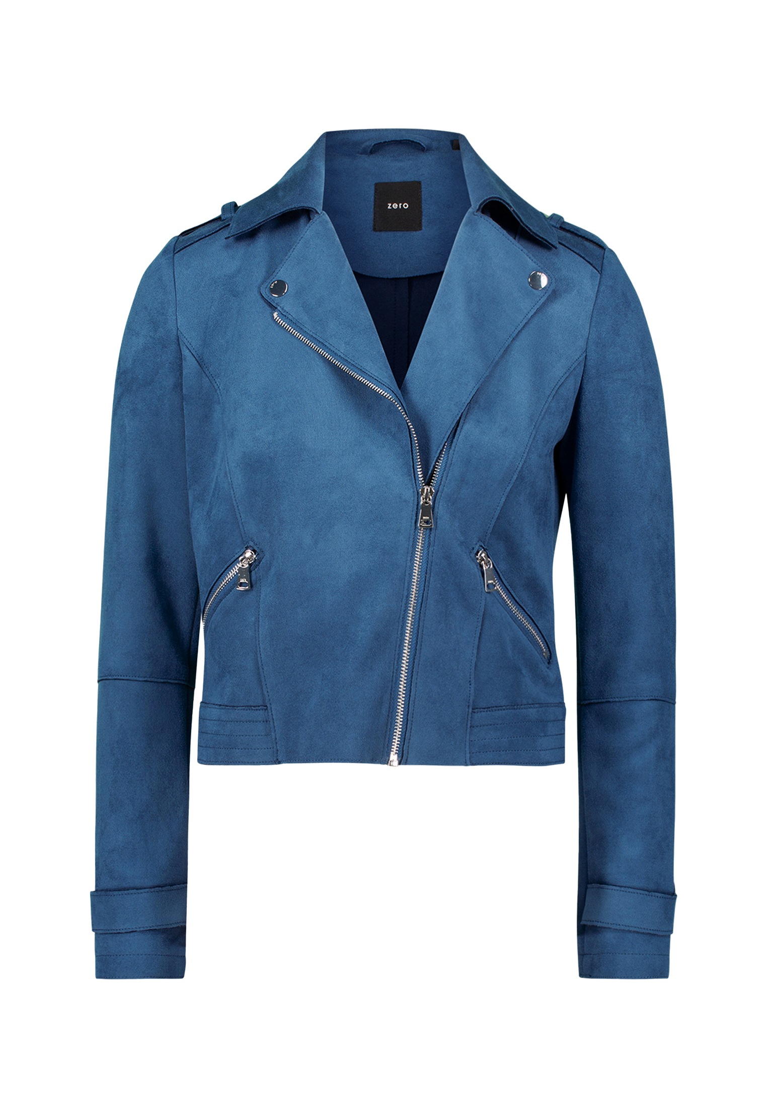 Zero Bikerjacke "zero Damen Bikerjacke in Veloursleder-Optik" günstig online kaufen