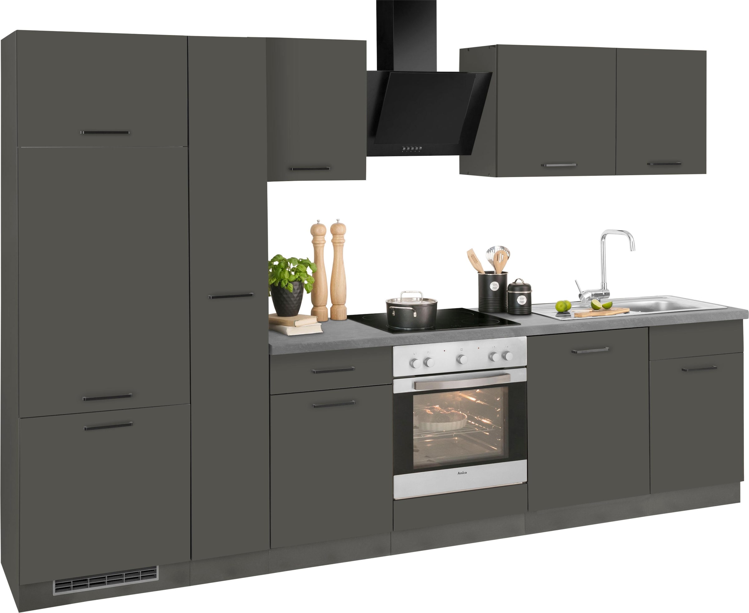 wiho Küchen Küchenzeile »Esbo« Wahlweise | mit BAUR Aufbauservice