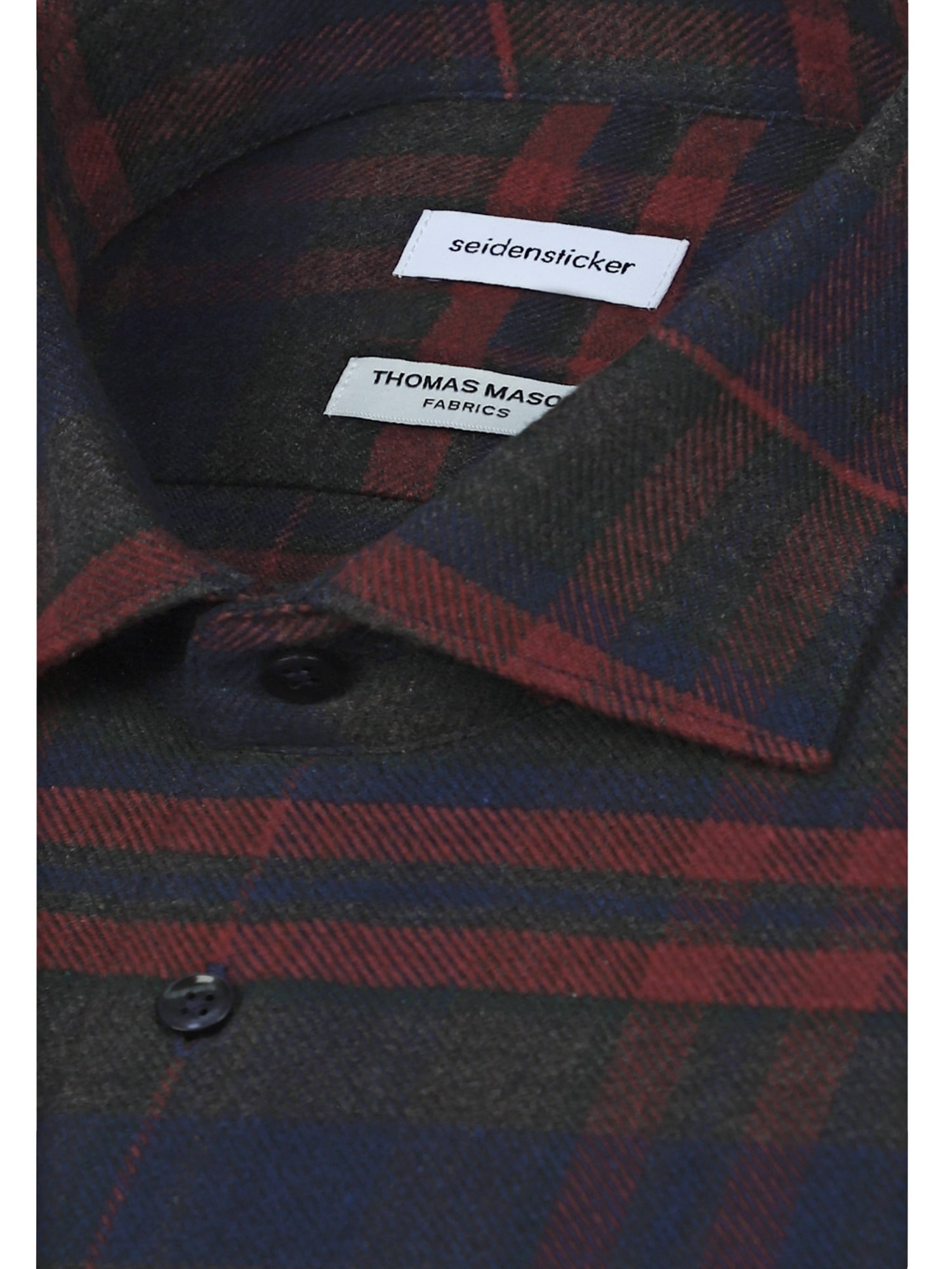 seidensticker Flanellhemd »Schwarze Rose« Regular 1/1 Kentkragen Karo
