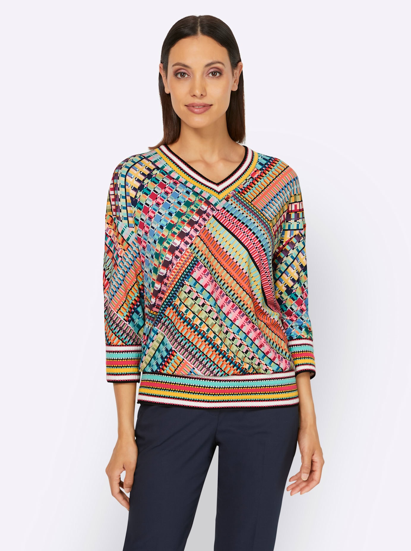 heine 3/4-Arm-Shirt »Druck-Shirt«, (1 tlg.)