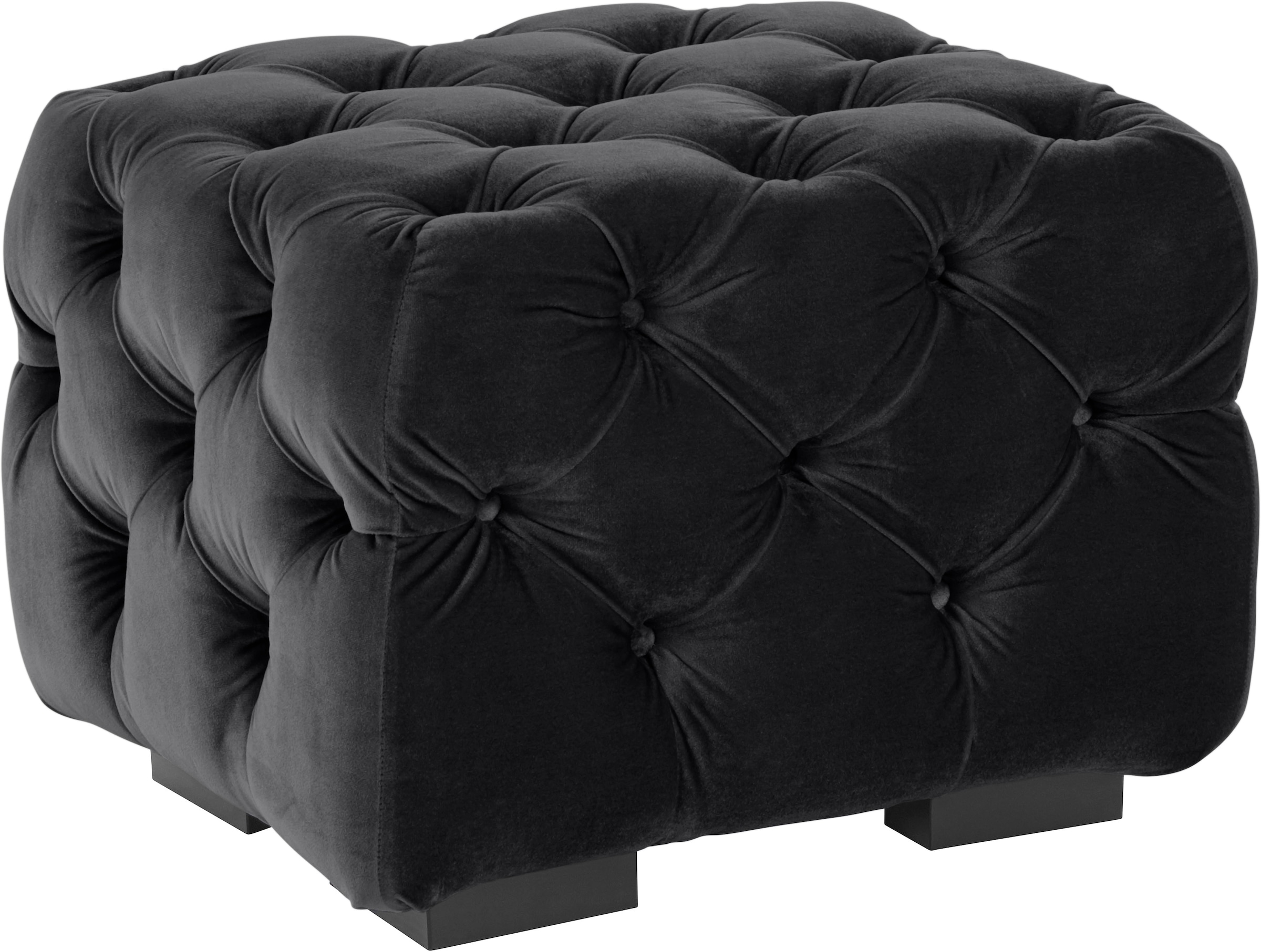 Guido Maria Kretschmer Home&Living Polsterhocker »Kalina«, mit klassischer Chesterfield-Knopfheftung, passend zur Serie "Kalina"