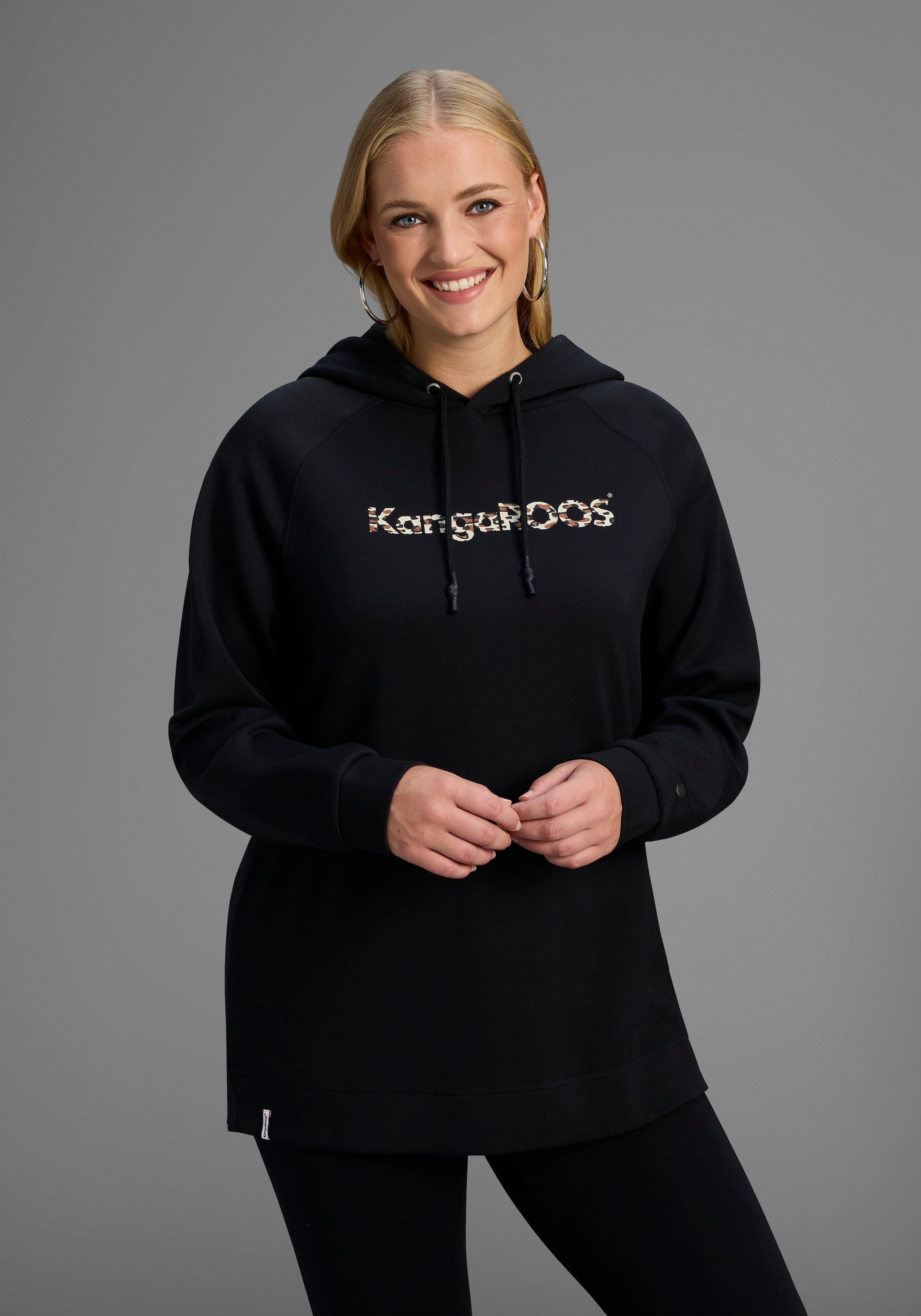KangaROOS Kapuzensweatshirt, aus glatter Sweatware, große Größen günstig online kaufen