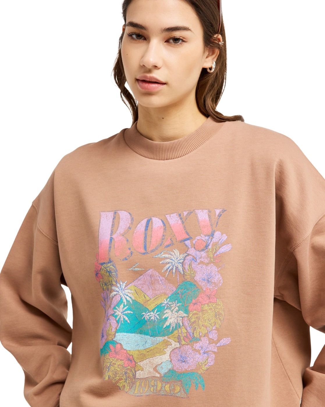ROXY Lineup Oversized Sweatshirt Brownie XS 4