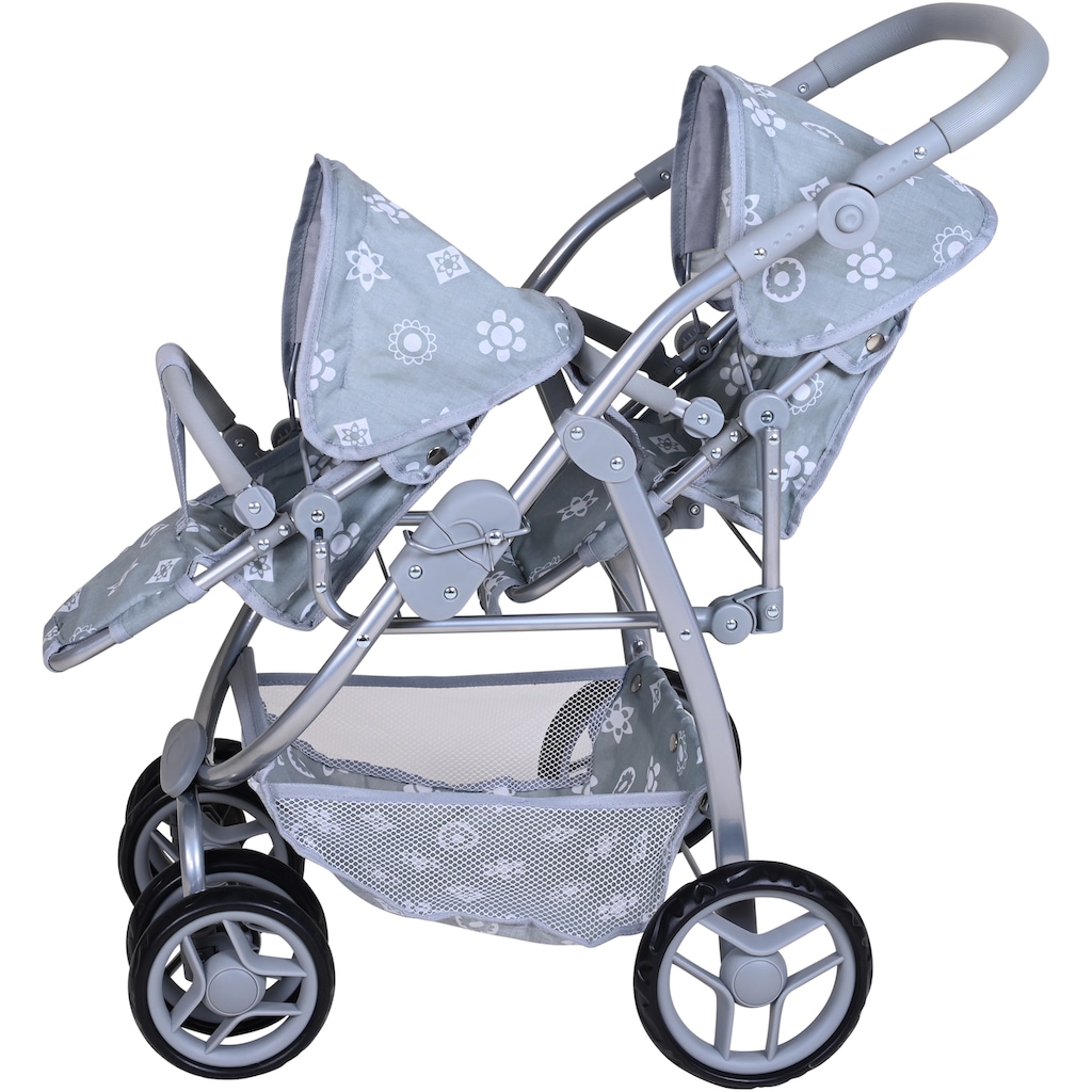 Knorrtoys® Puppen-Zwillingsbuggy »Milo - Royal Grey«