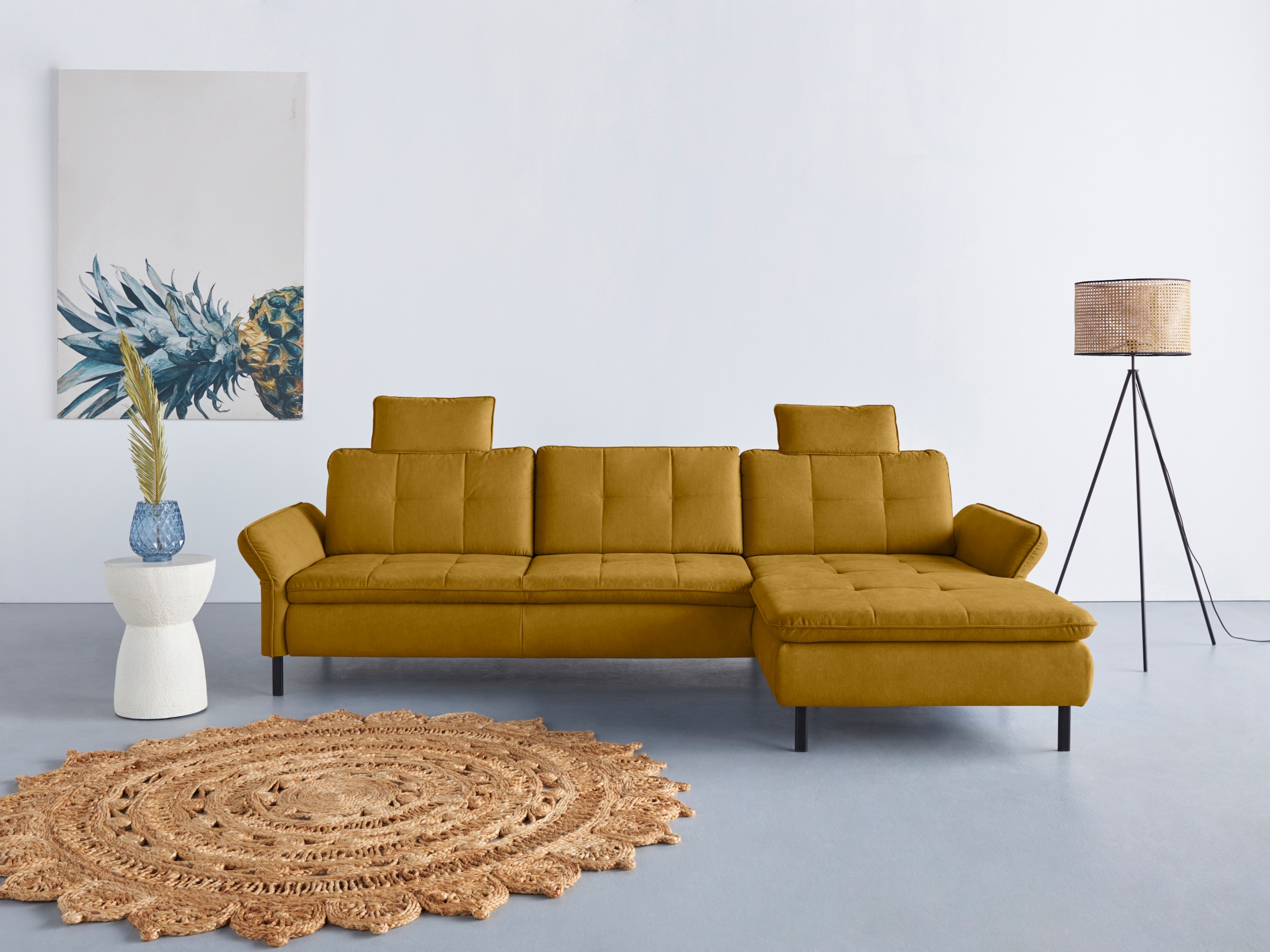 Home affaire Ecksofa "Birkholm L-Form" Armlehnverstellung, auch in Easy Cle günstig online kaufen