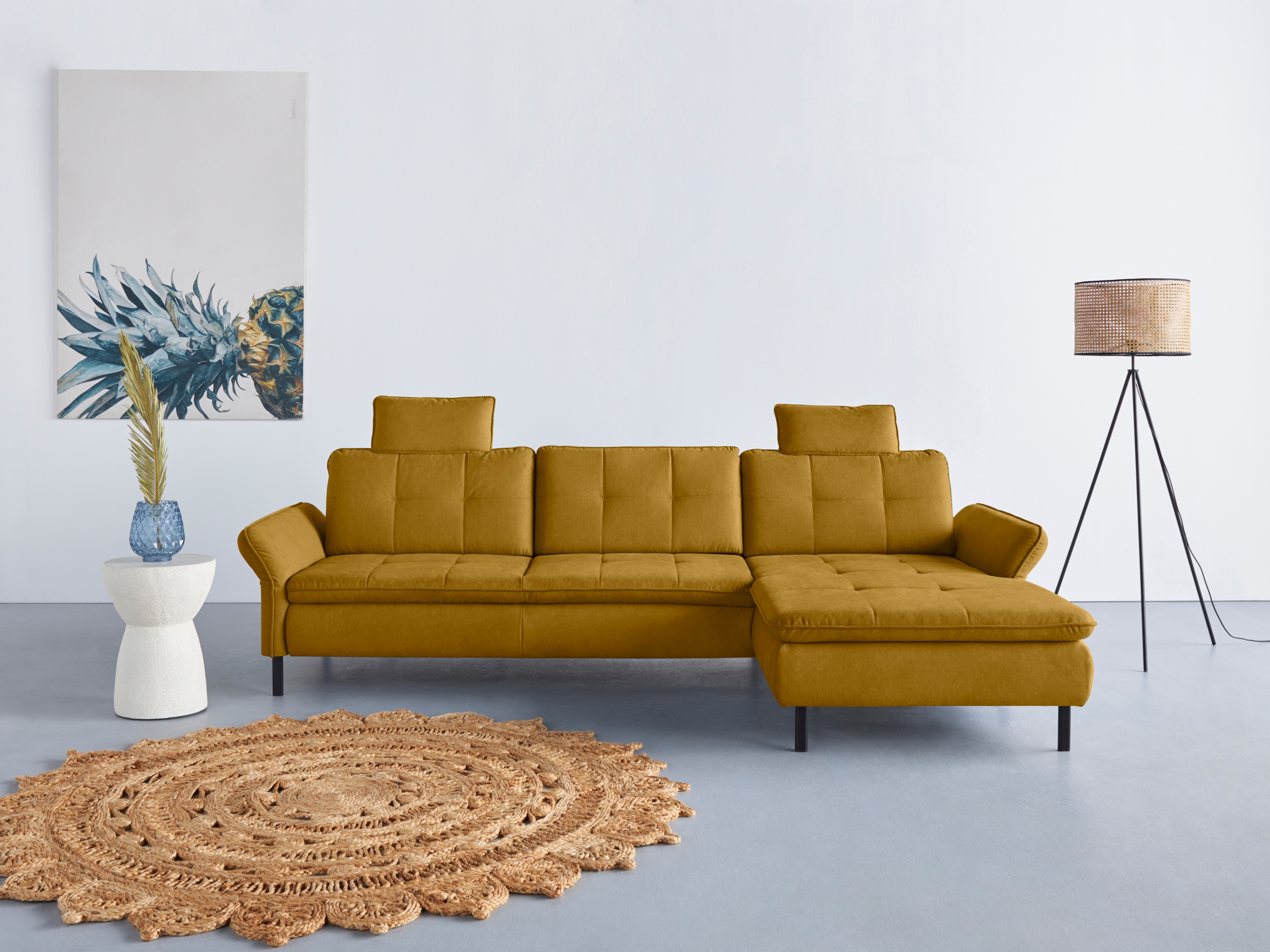 OTTO home Ecksofa "Birkholm L-Form" Armlehnverstellung, auch in Easy Clean Bezug - mit Wasser zu reinigen