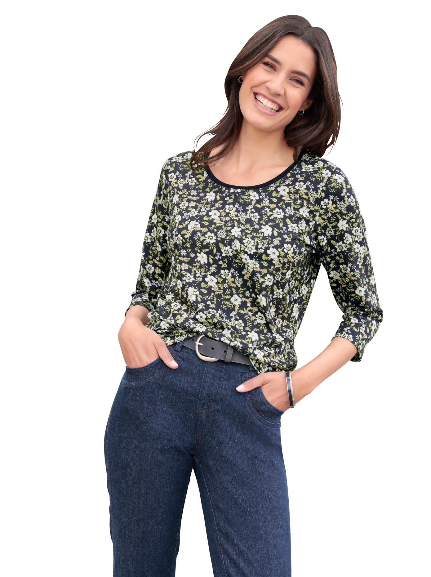 Inspirationen 3/4-Arm-Shirt »Shirt« (1 tlg.)