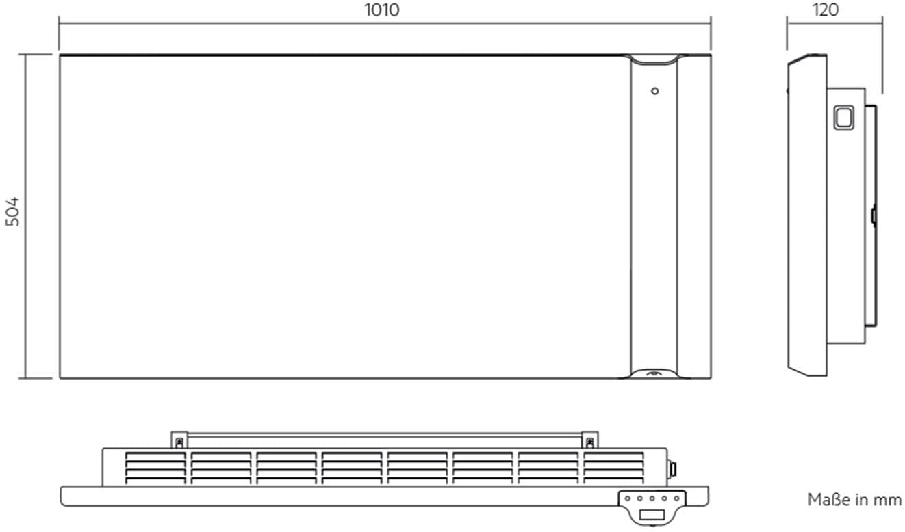 AEG Haustechnik Konvektor »»DKE 200«, Duo Wandkonvektor, Elektroheizung energiesparend, 2000 W«, für ca. 25 m², LCD-Display, Wochenzeitschaltuhr