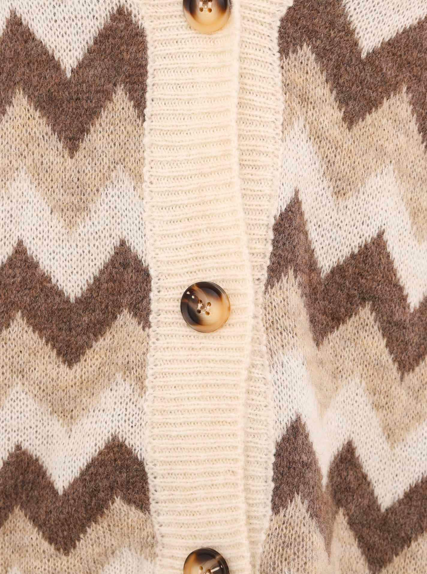 Zwillingsherz Strickjacke »"Buntes ZickZack"«, mit figurumspielendem Schnitt
