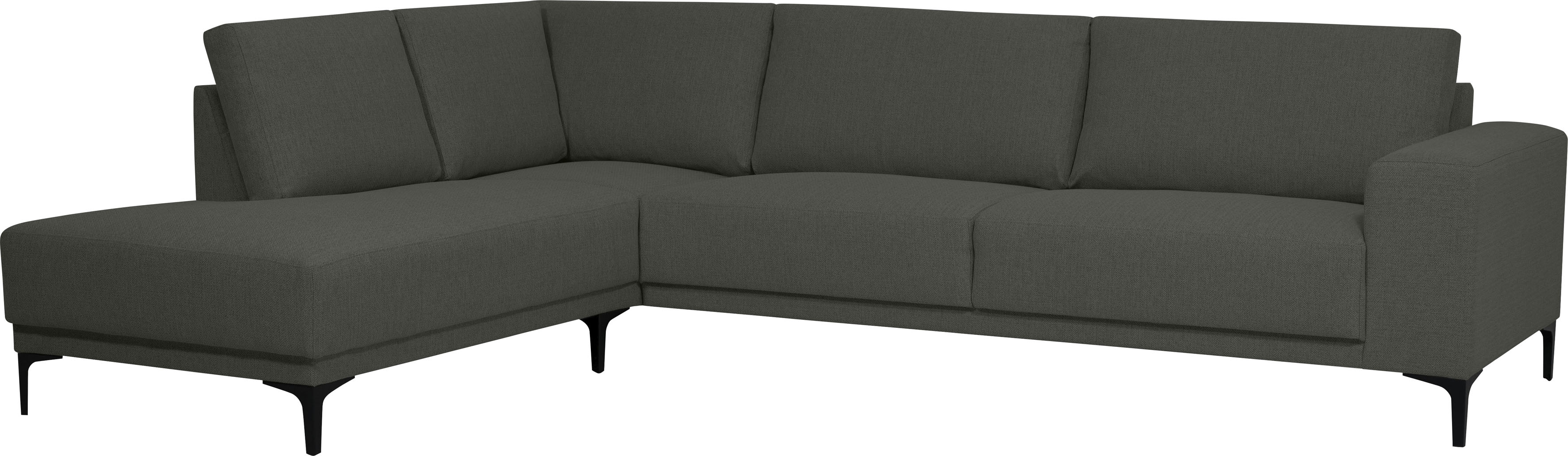 Thumbnail - Places of Style Ecksofa "Xander, L-Form,", Breite 289 cm, Webstoff, Soft-Touch Chenille, schwarze Metallfüßen