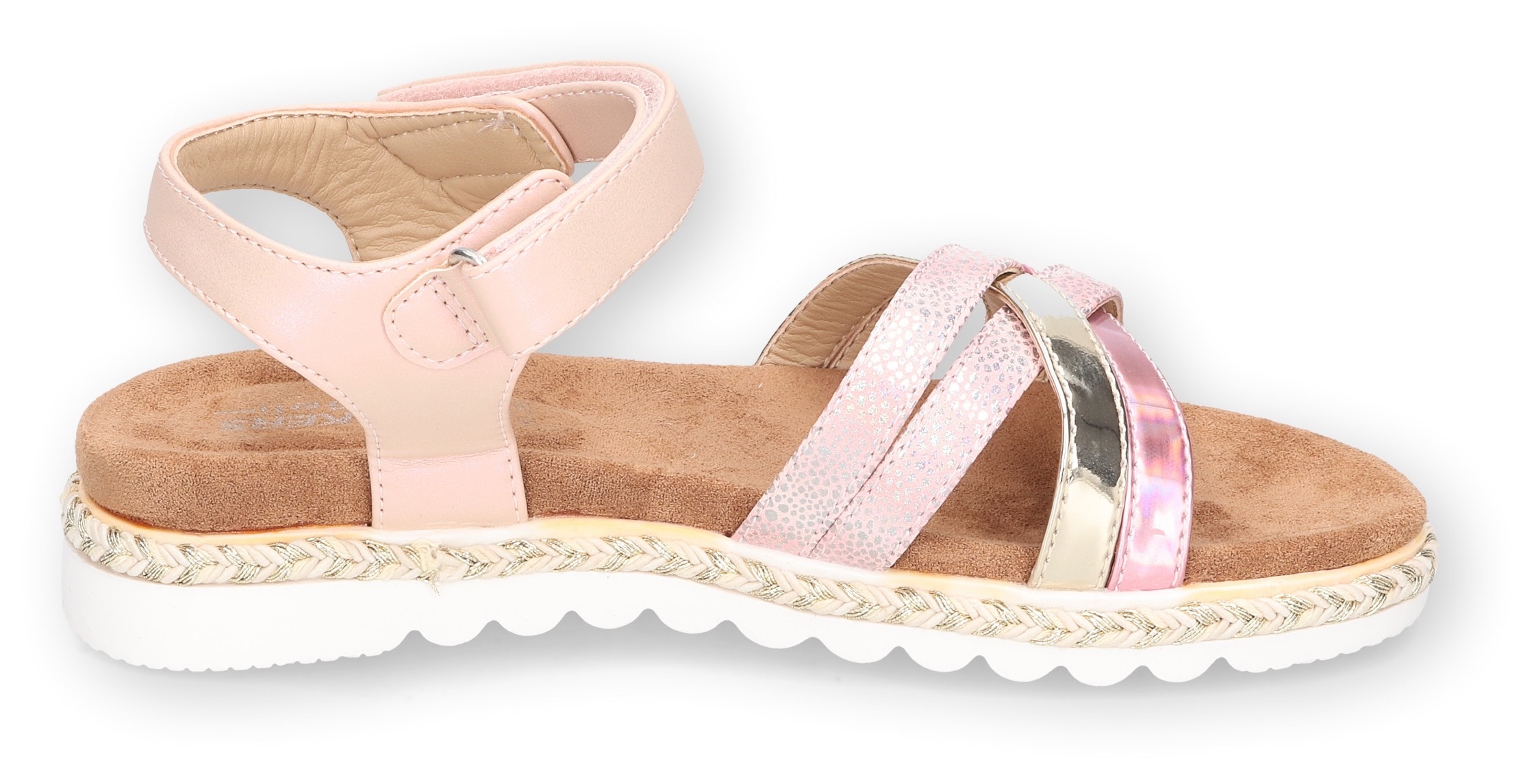 Dockers by Gerli Sandale, Plateausandale, Klettschuh, Glitzersandale mit Flecht-Details